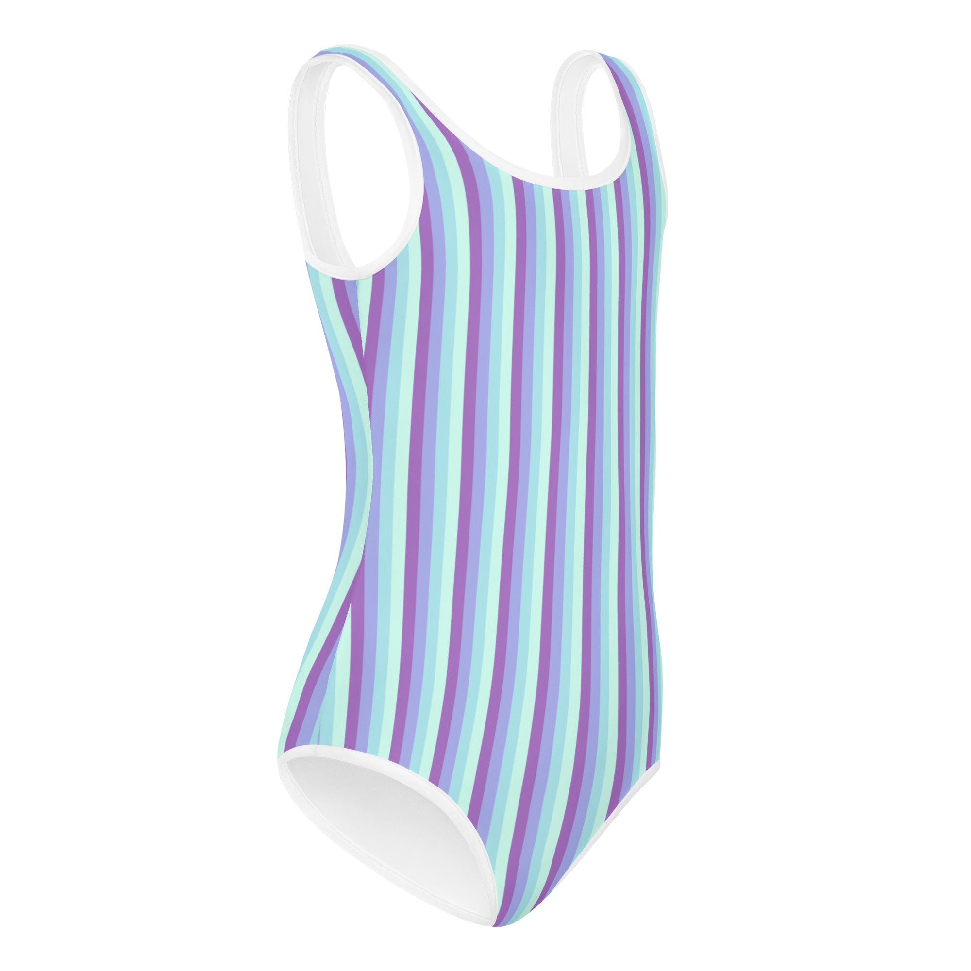 Colorful Striped Kids Swimsuit IX