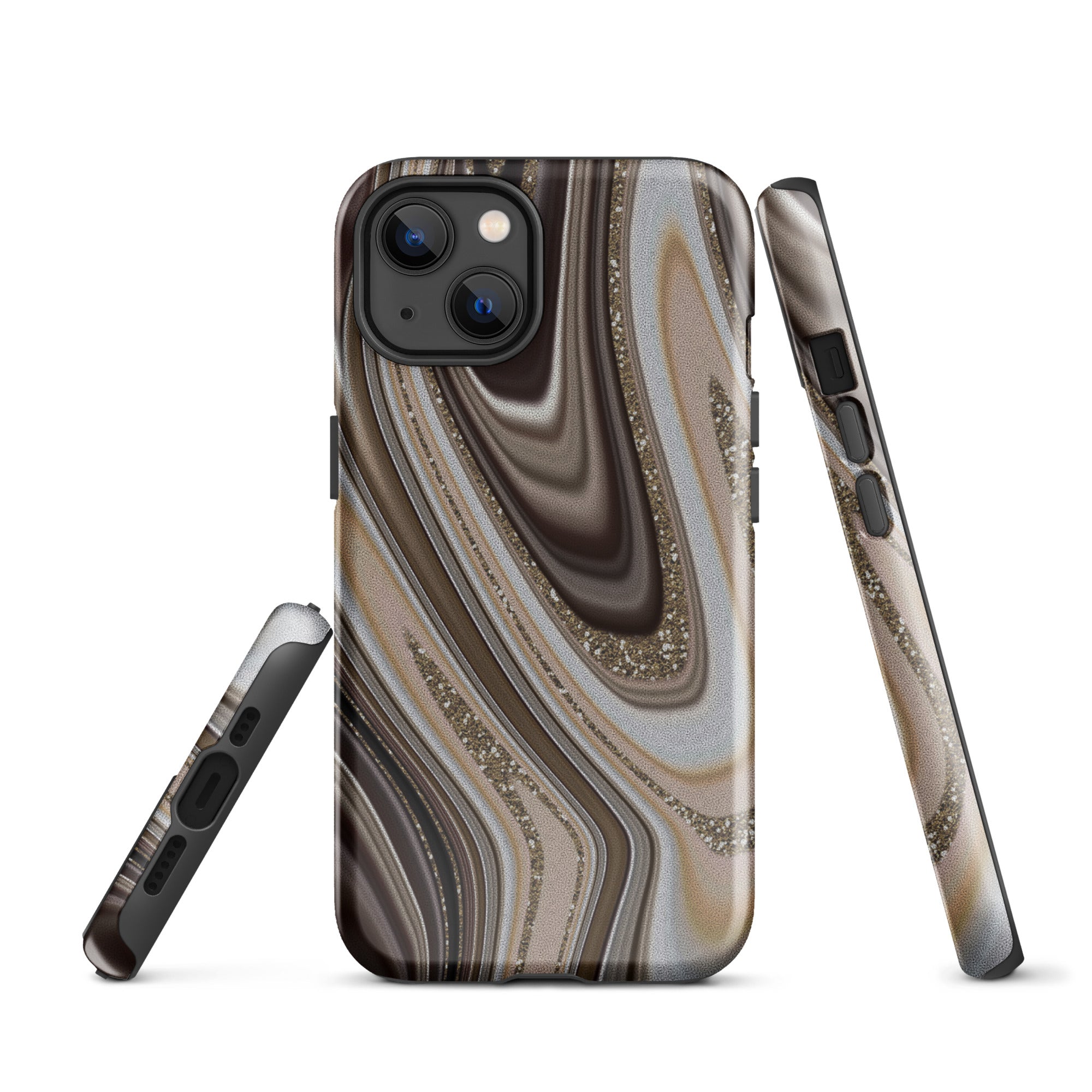 Tough Case for iPhone®- Abstract leather