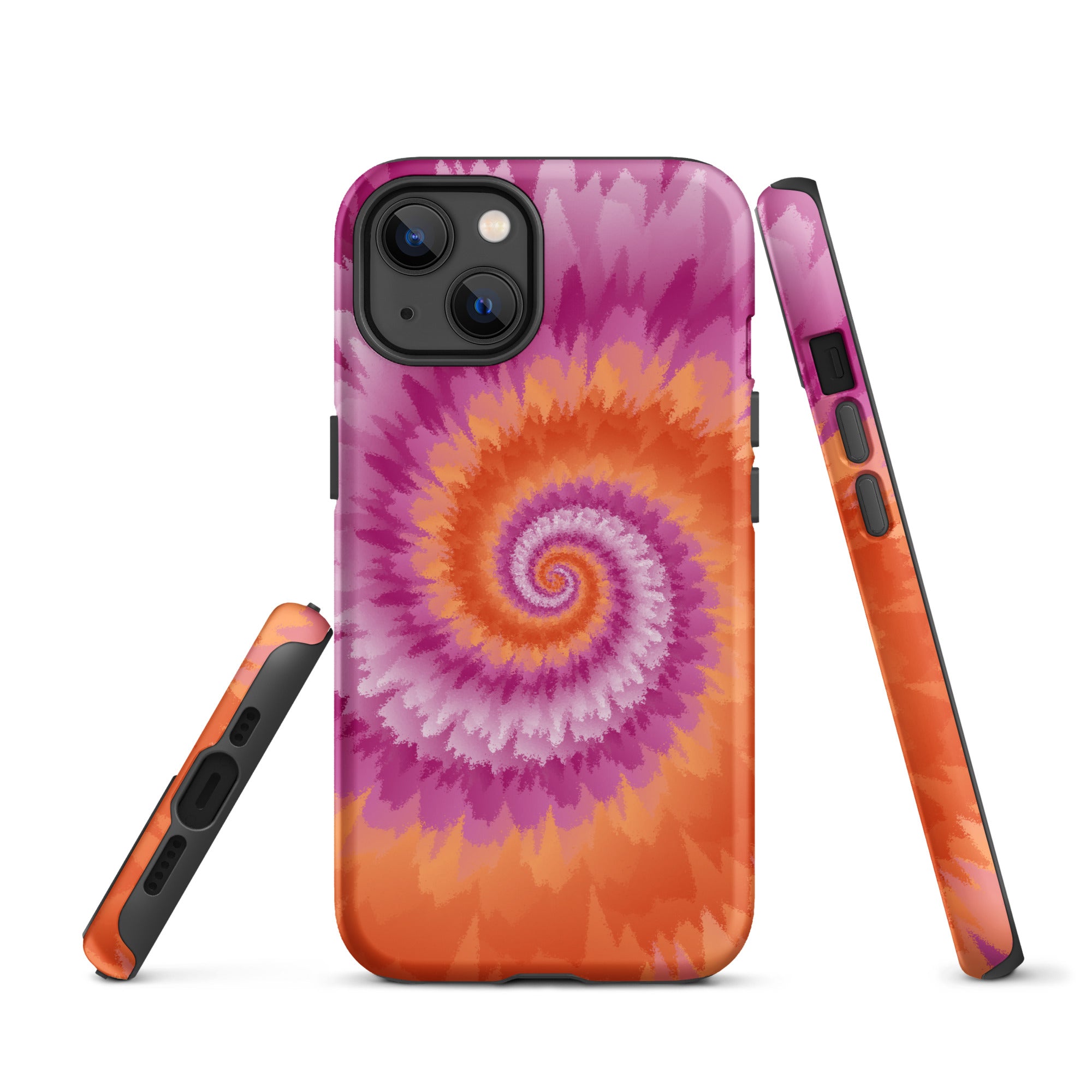 Tough Case for iPhone®-Tie Dye Spiral - Lesbian