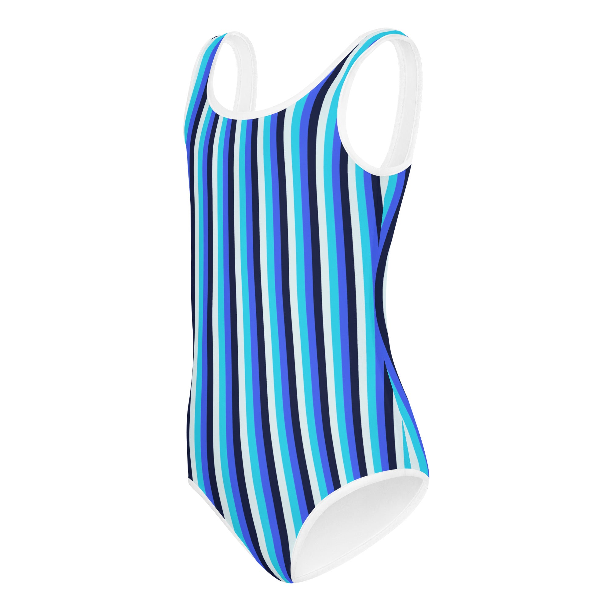 Colorful Striped Kids Swimsuit V