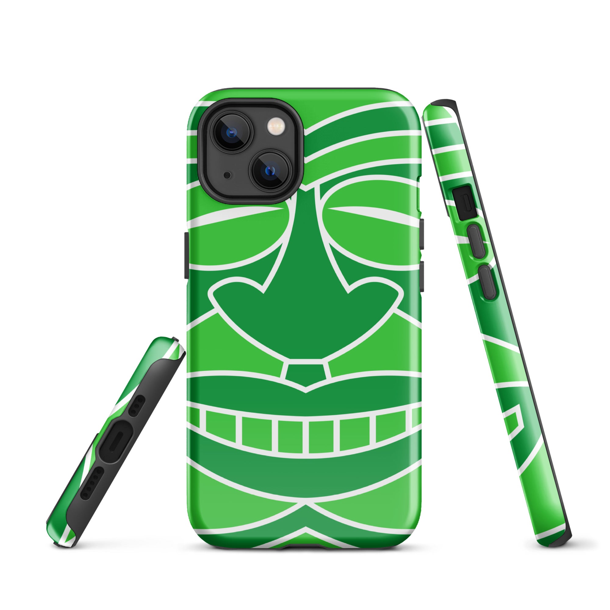 Tough Case for iPhone®- Totem Mask Green