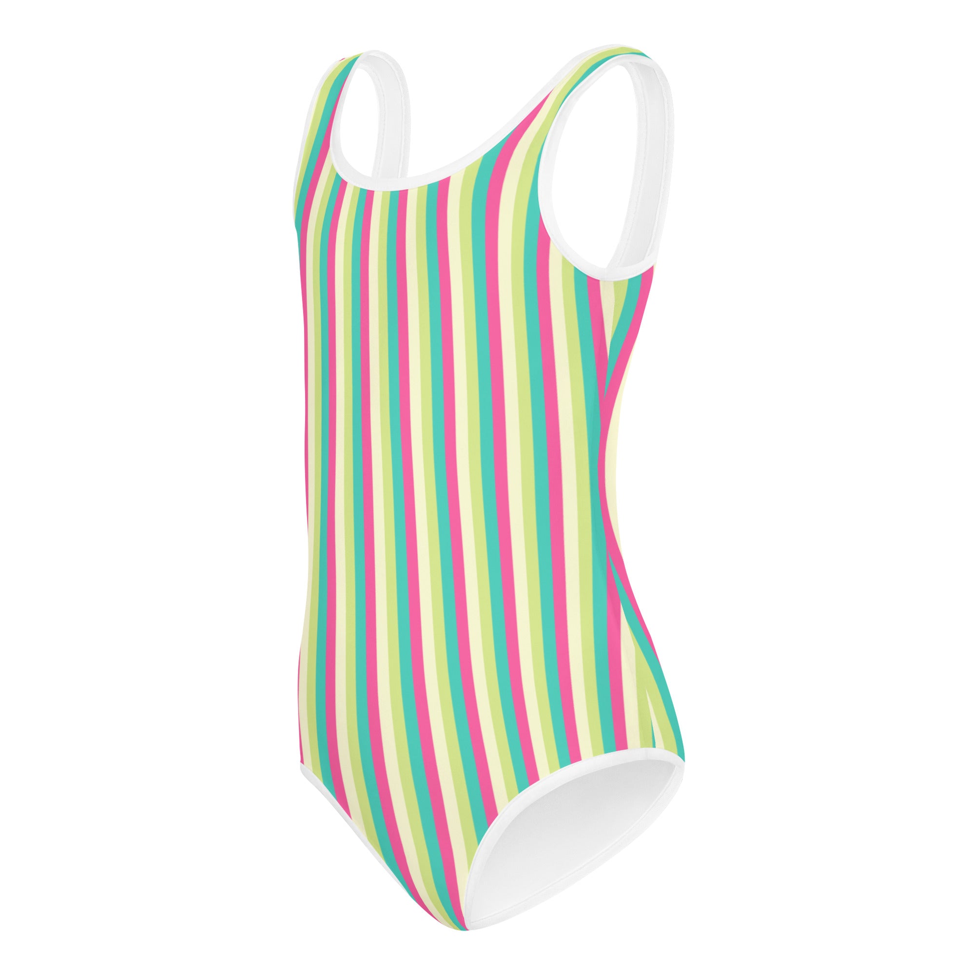 Colorful Striped Kids Swimsuit III