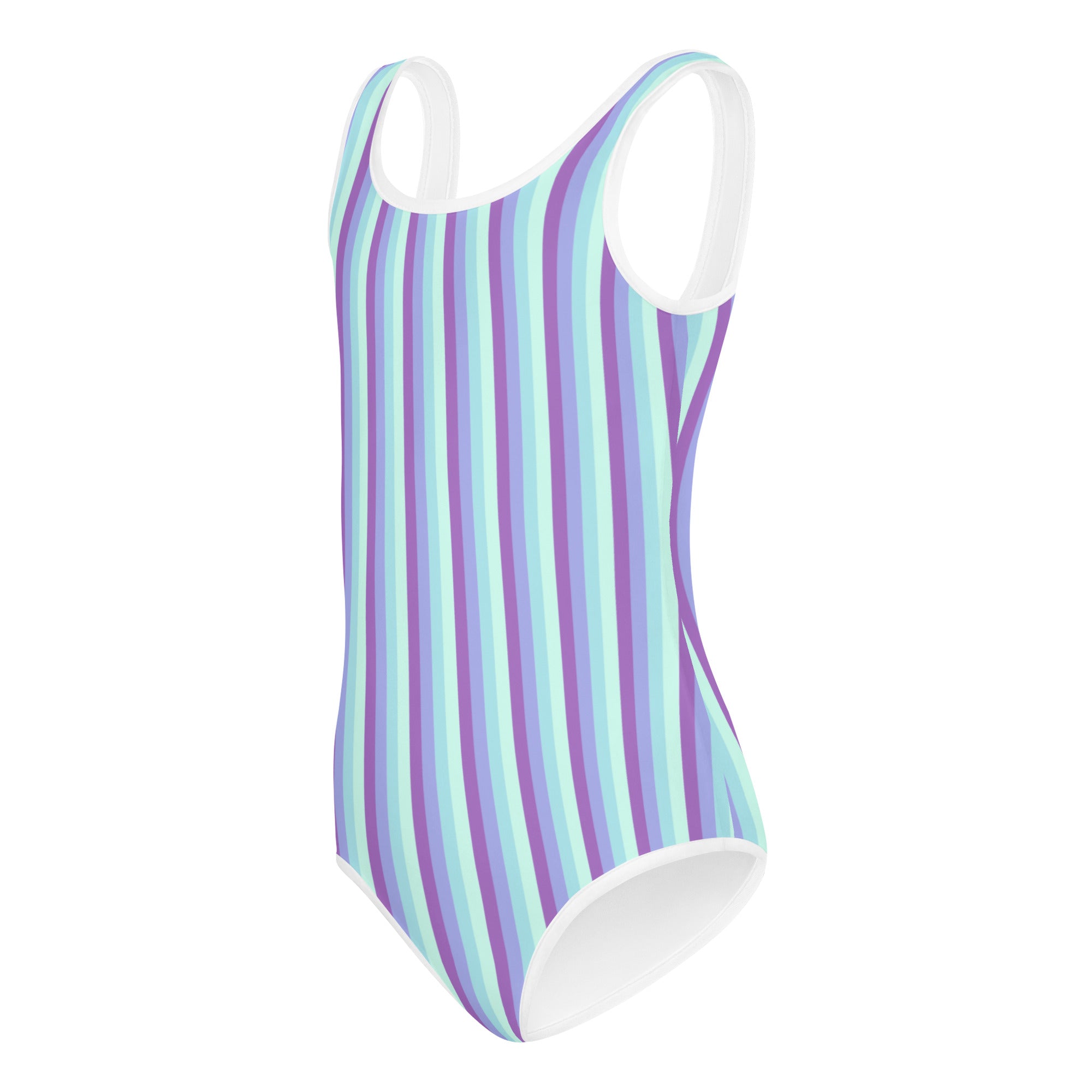 Colorful Striped Kids Swimsuit IX