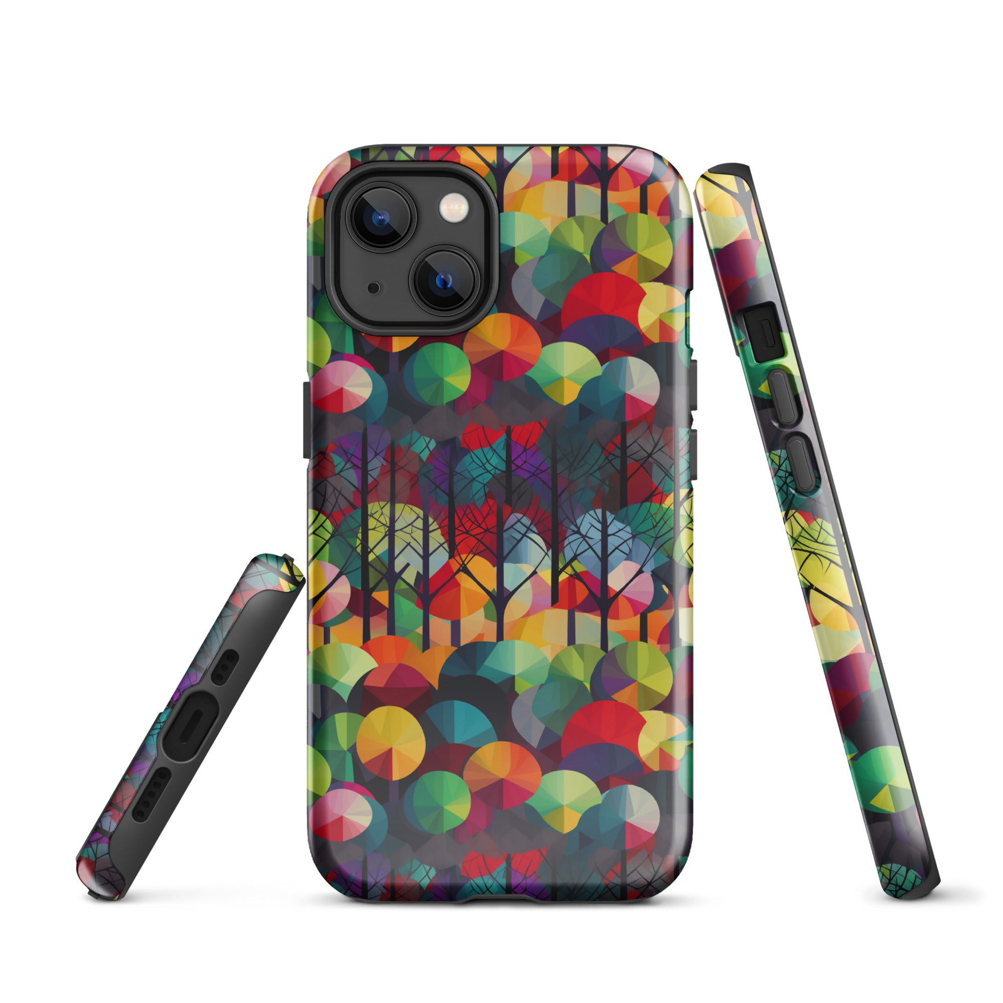 Tough Case for iPhone®- Rainbow Forest Pattern III
