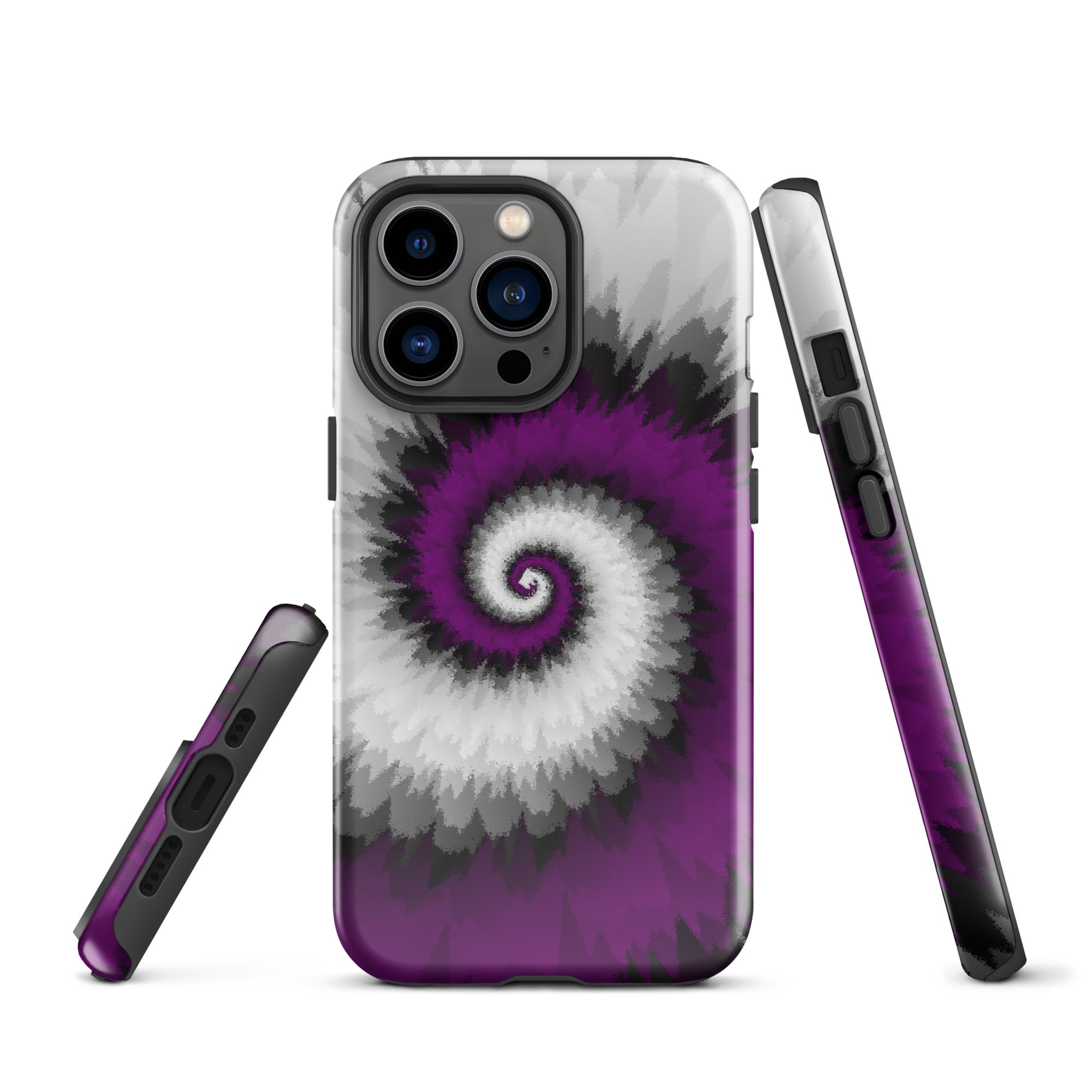Tough Case for iPhone®-Tie Dye Spiral - Asexual
