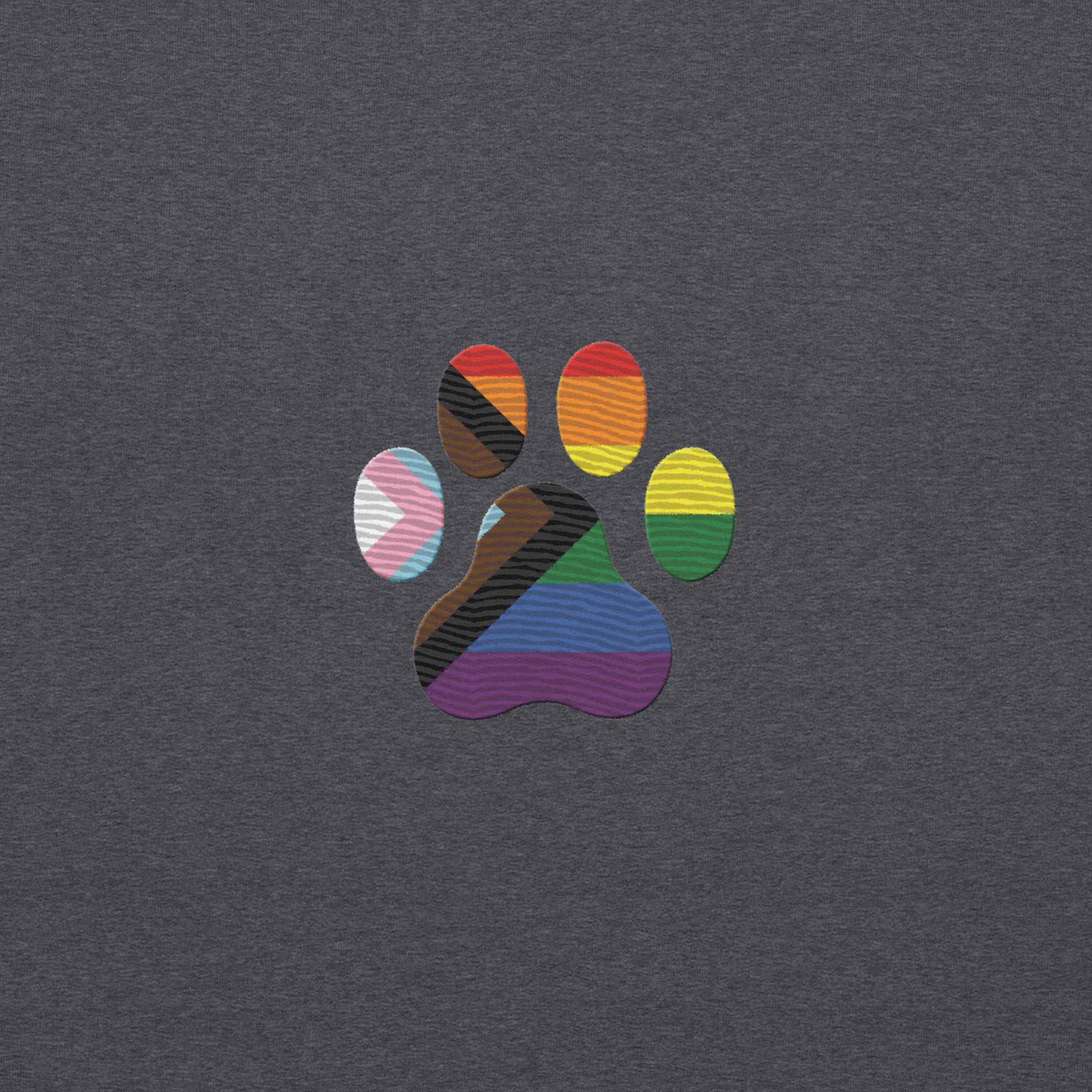 Dog Paw Embroidered Unisex Sweatshirt-Progress Pride