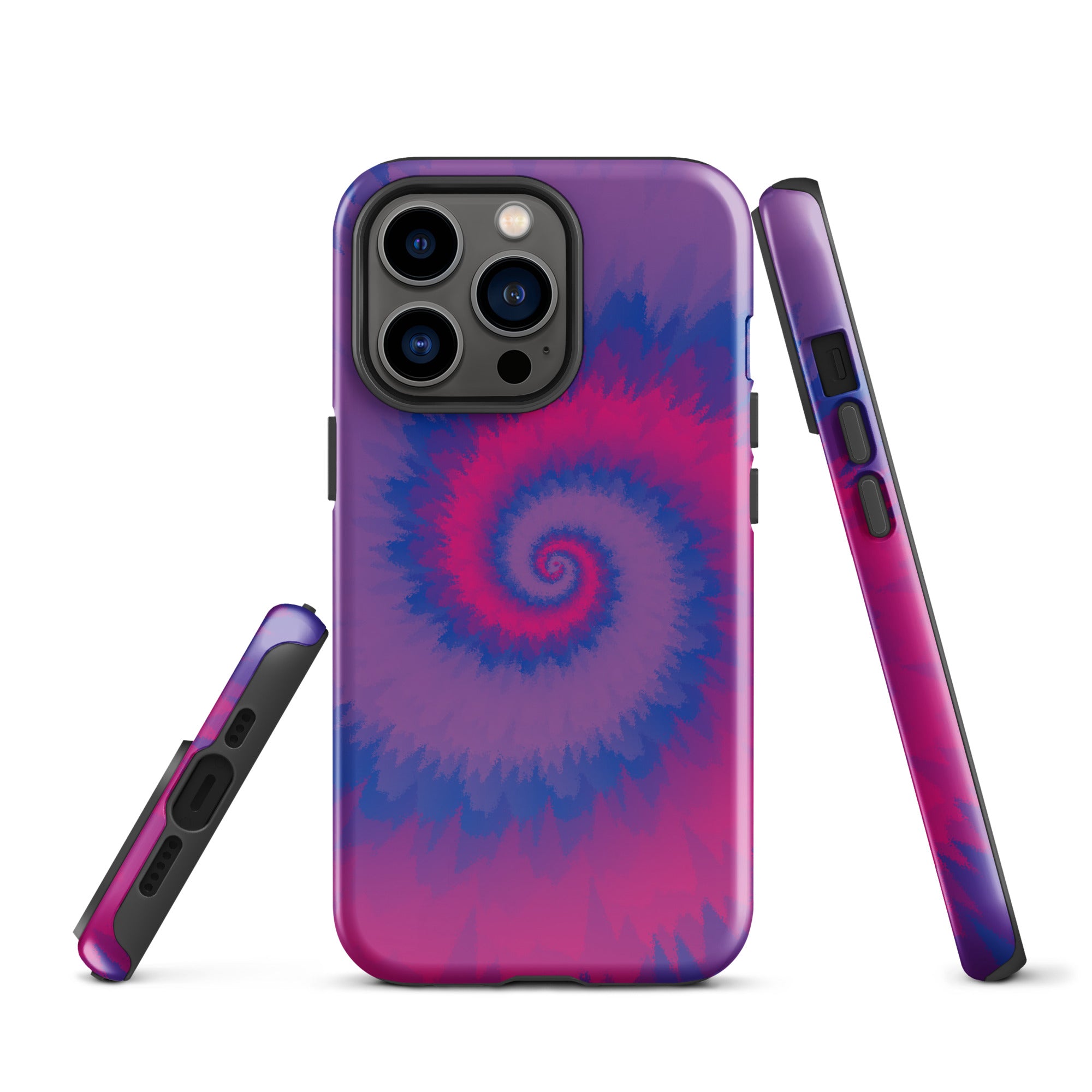 Tough Case for iPhone®-Tie Dye Spiral - Bisexual