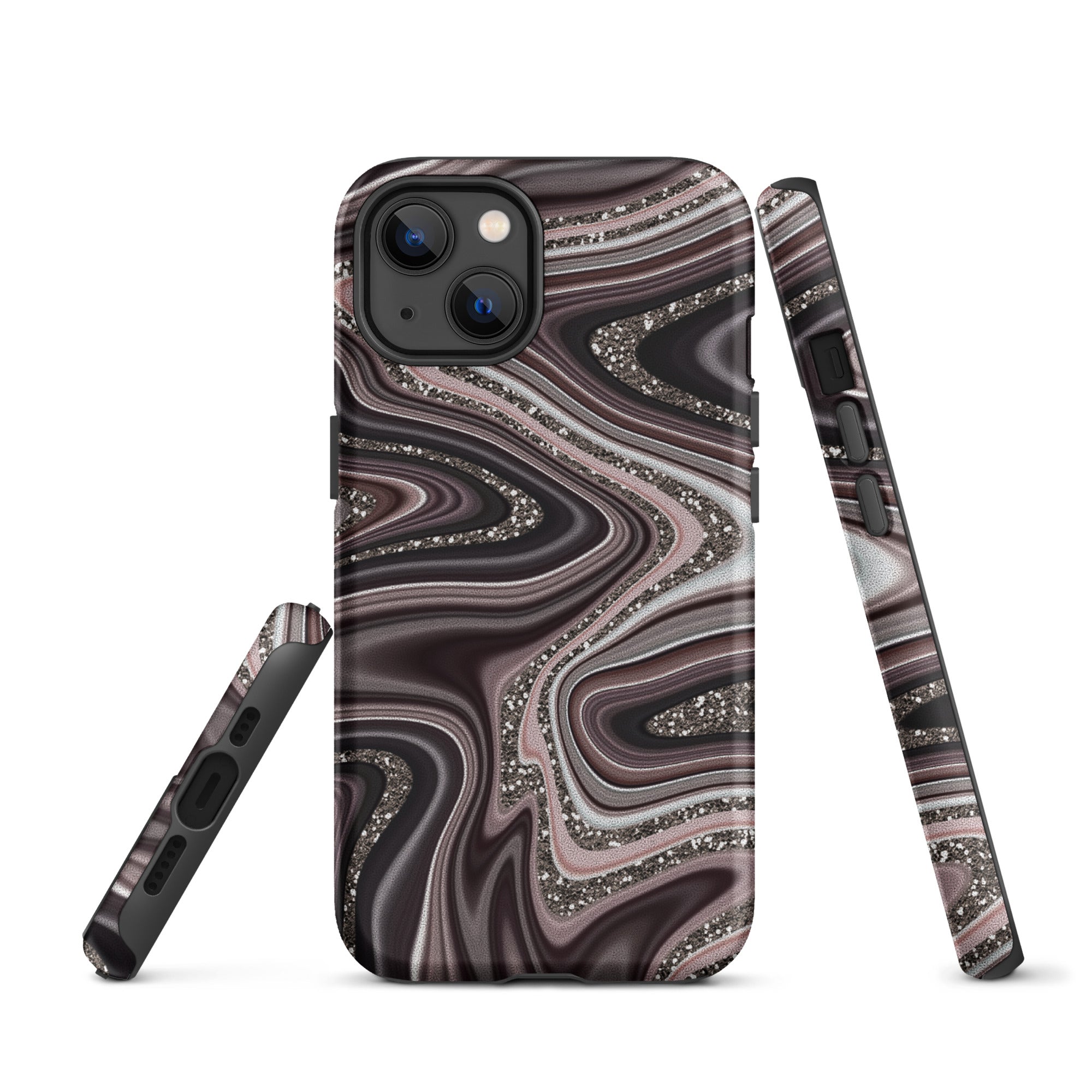 Tough Case for iPhone®- Abstract Leather