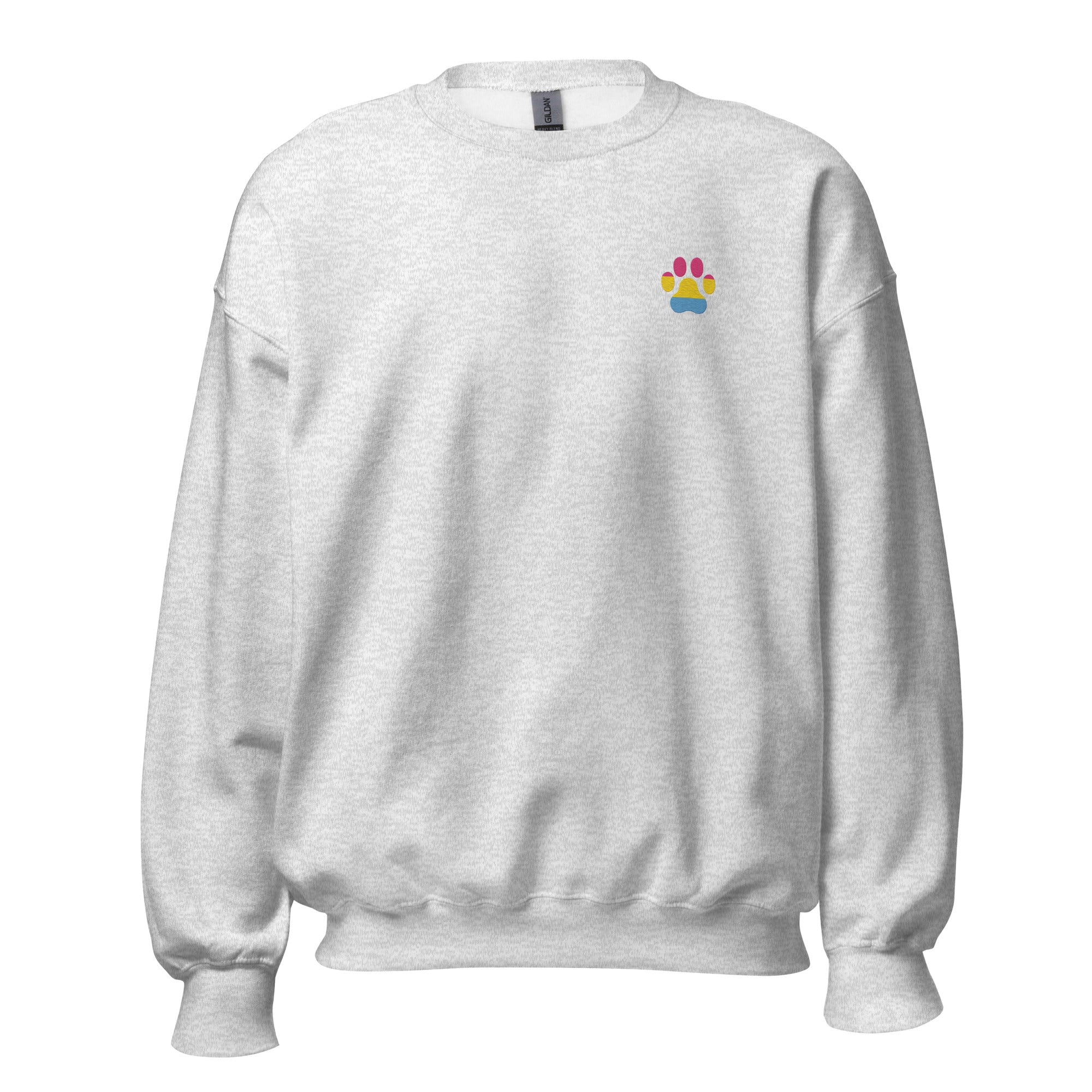 Dog Paw Embroidered Unisex Sweatshirt-Pansexual