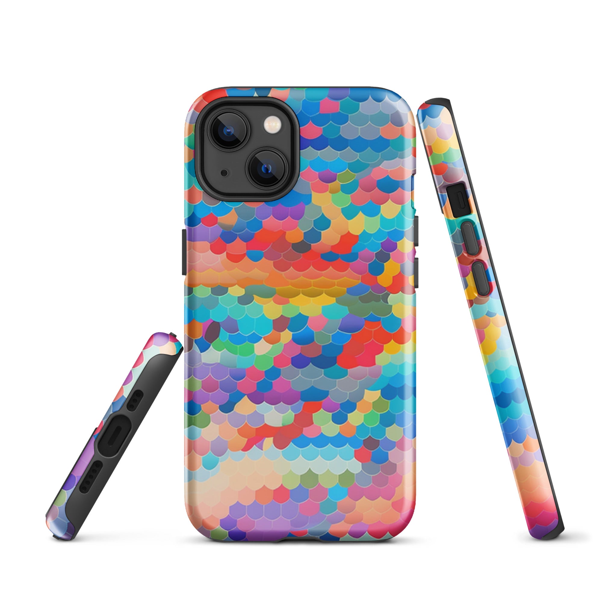 Tough Case for iPhone®- Rainbow Cloud Pattern III