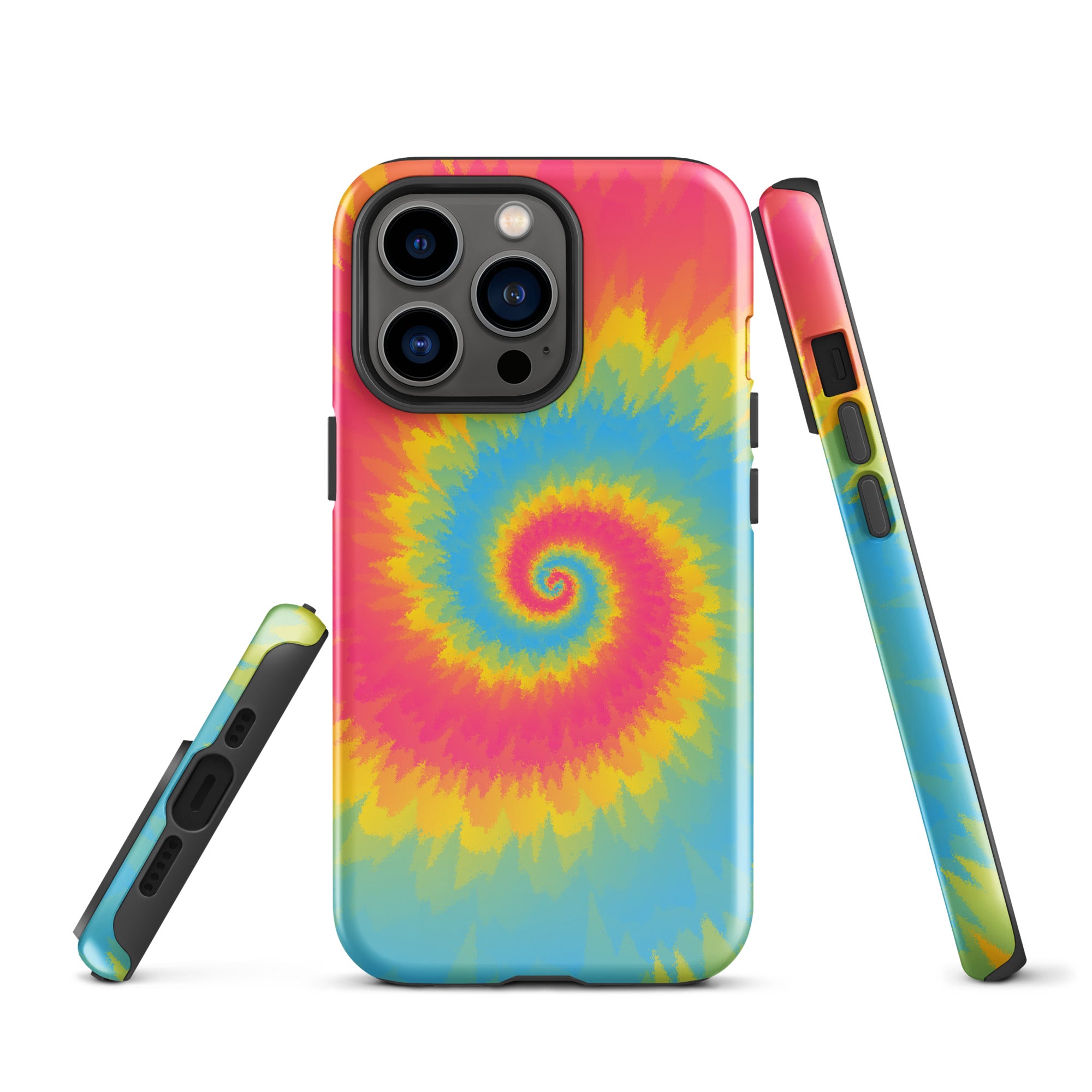 Tough Case for iPhone®-Tie Dye Spiral - Pansexual