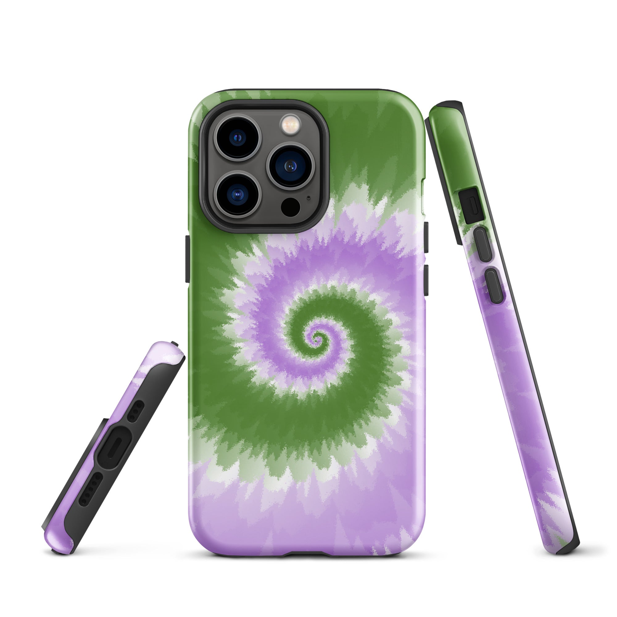 Tough Case for iPhone®-Tie Dye Spiral - Genderqueer