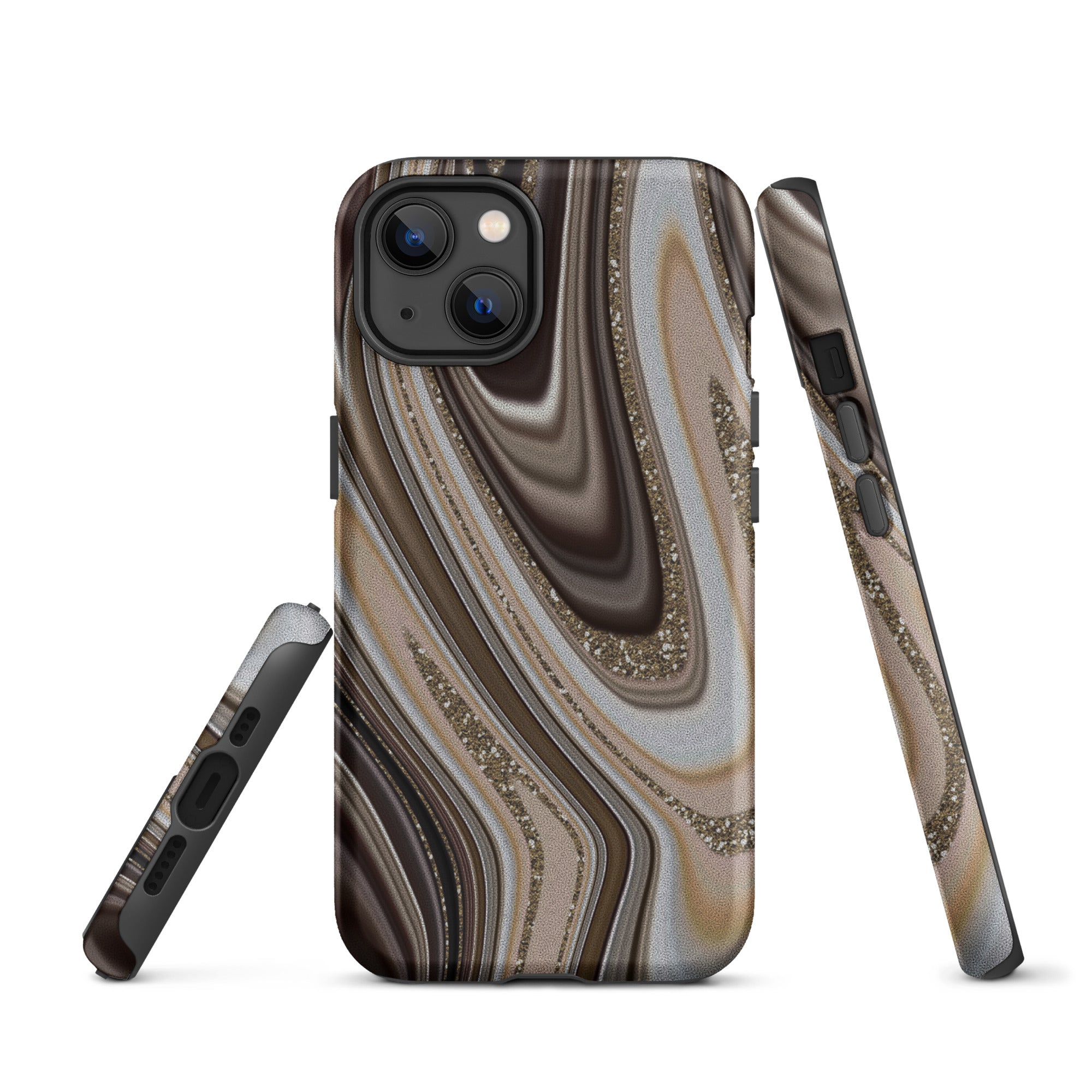 Tough Case for iPhone®- Abstract leather