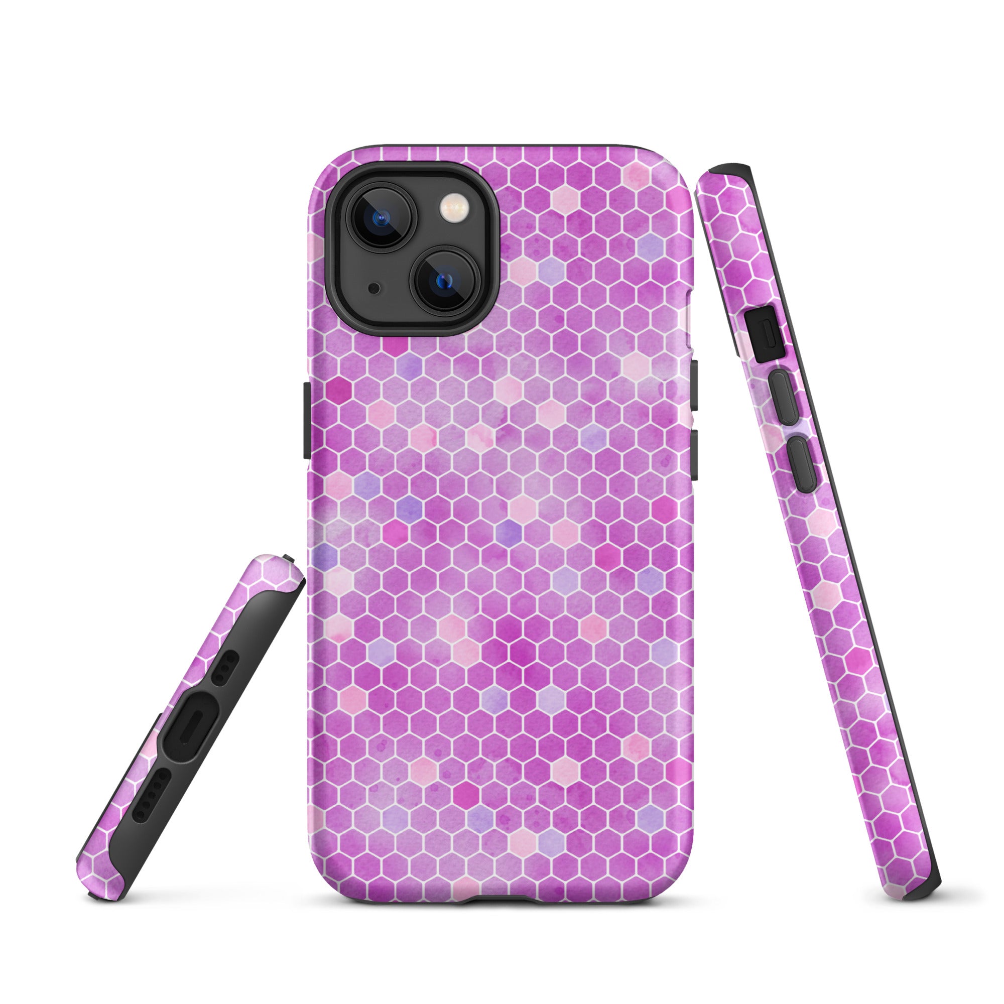 Tough Case for iPhone®- Honeycomb Pink