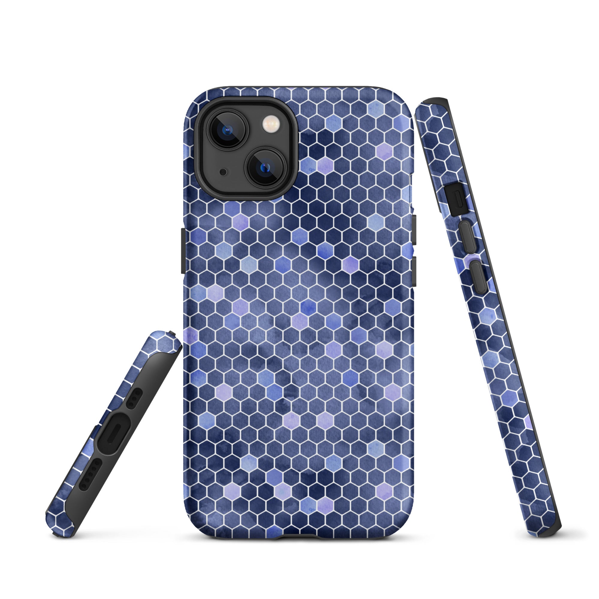 Tough Case for iPhone®- Honeycomb Blue