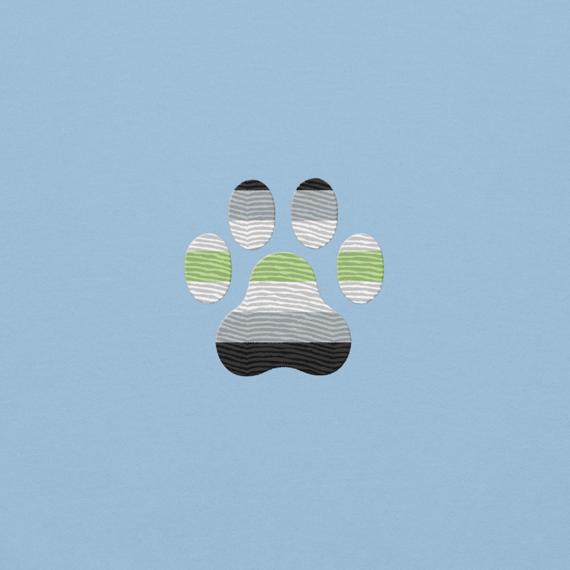 Dog Paw Embroidered Unisex Sweatshirt-Agender