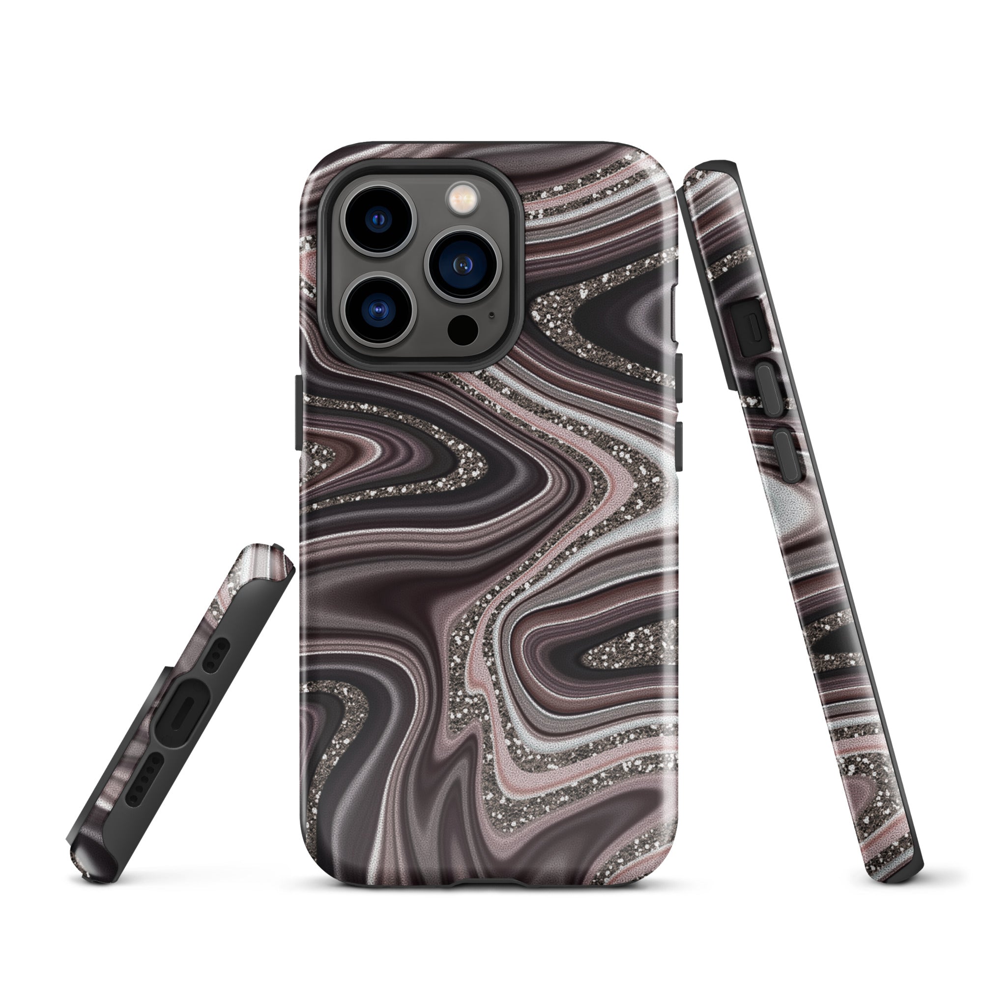 Tough Case for iPhone®- Abstract Leather