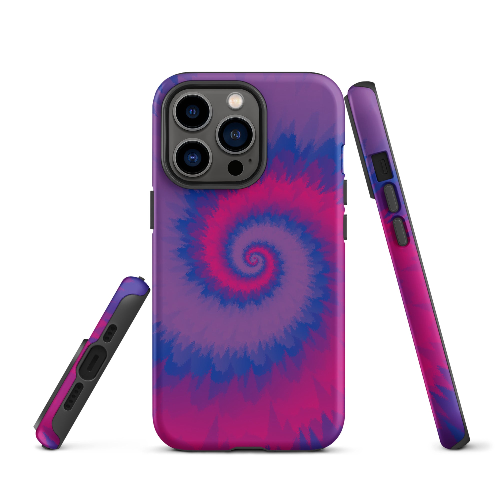 Tough Case for iPhone®-Tie Dye Spiral - Bisexual