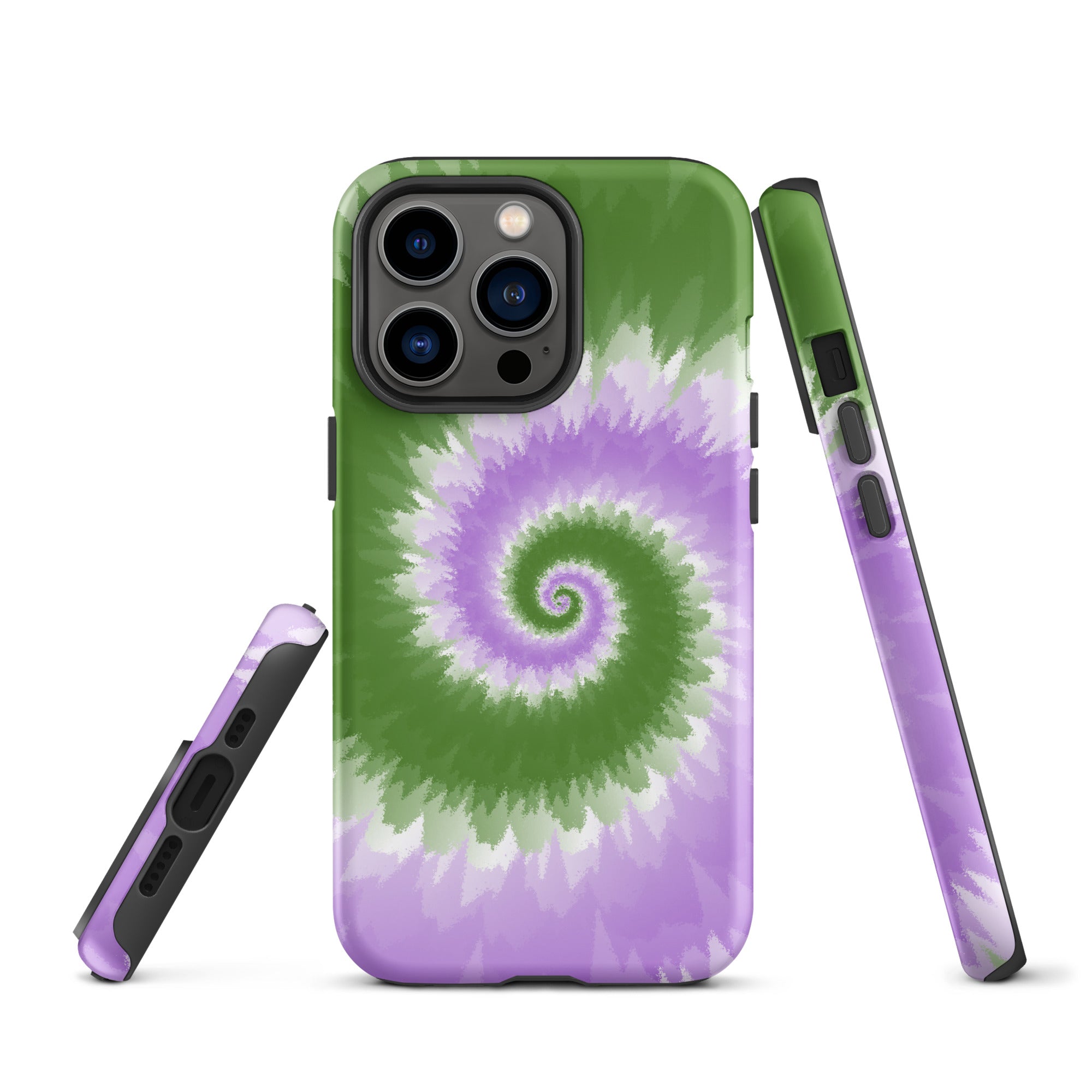Tough Case for iPhone®-Tie Dye Spiral - Genderqueer