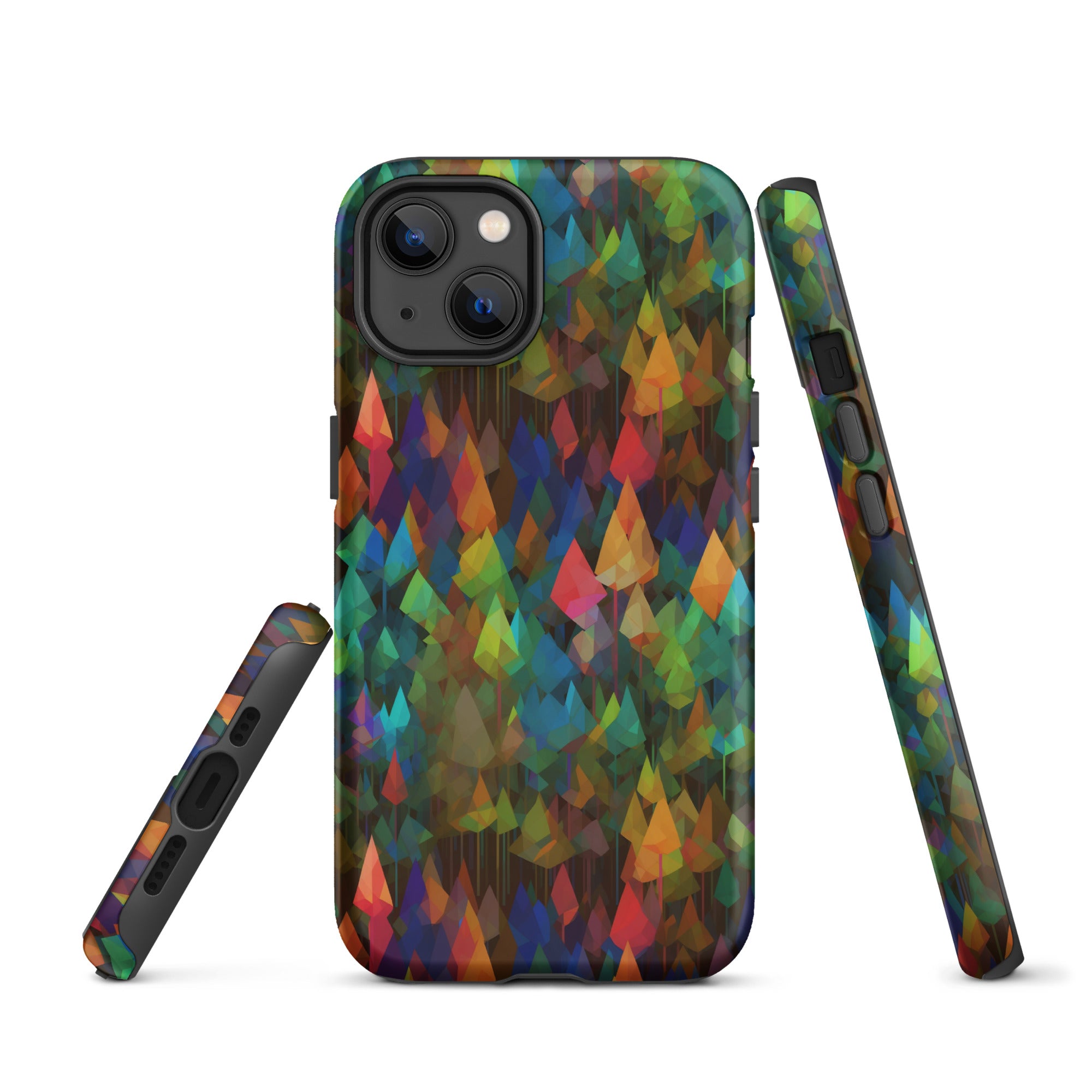 Tough Case for iPhone®- Rainbow Forest Pattern II