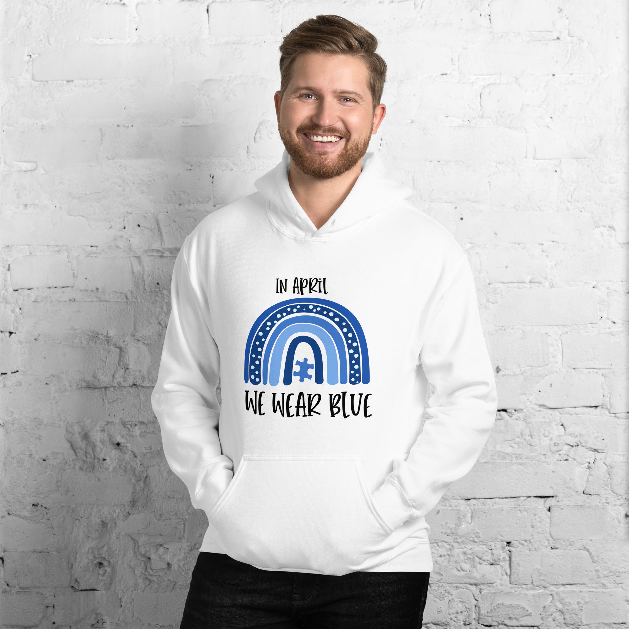 Unisex Hoodie- In April  We Wear Blue