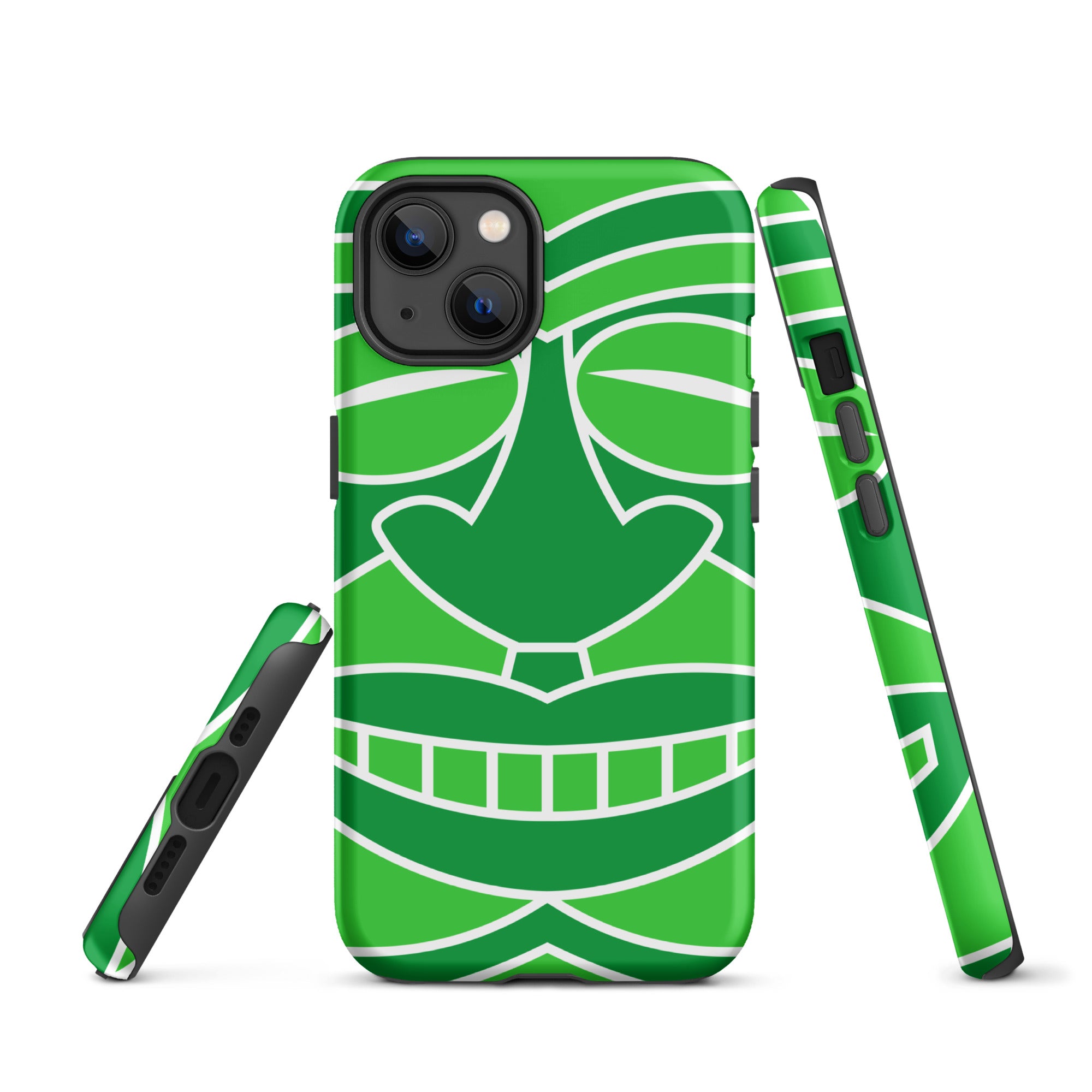 Tough Case for iPhone®- Totem Mask Green