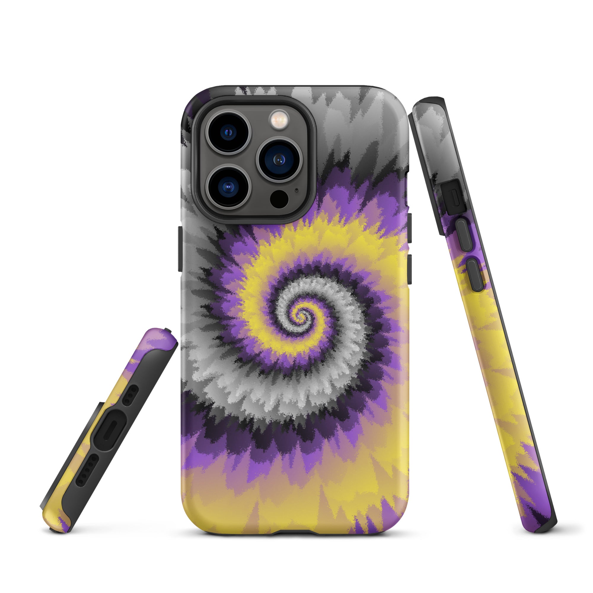 Tough Case for iPhone®-Tie Dye Spiral - Nonbinary
