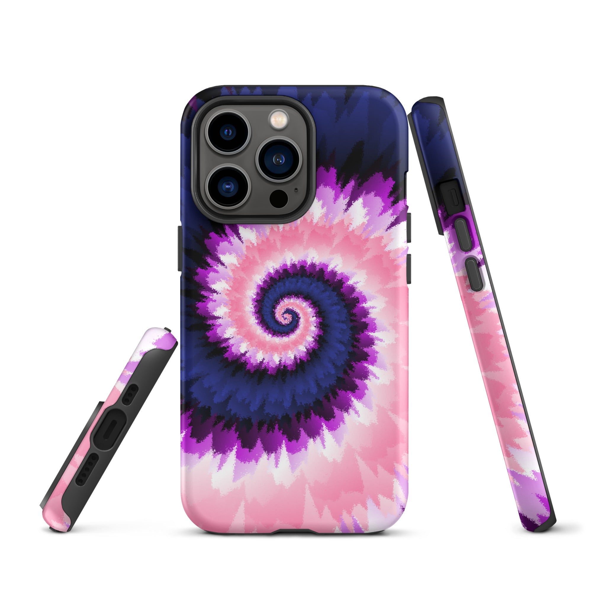 Tough Case for iPhone®-Tie Dye Spiral - Genderfluid