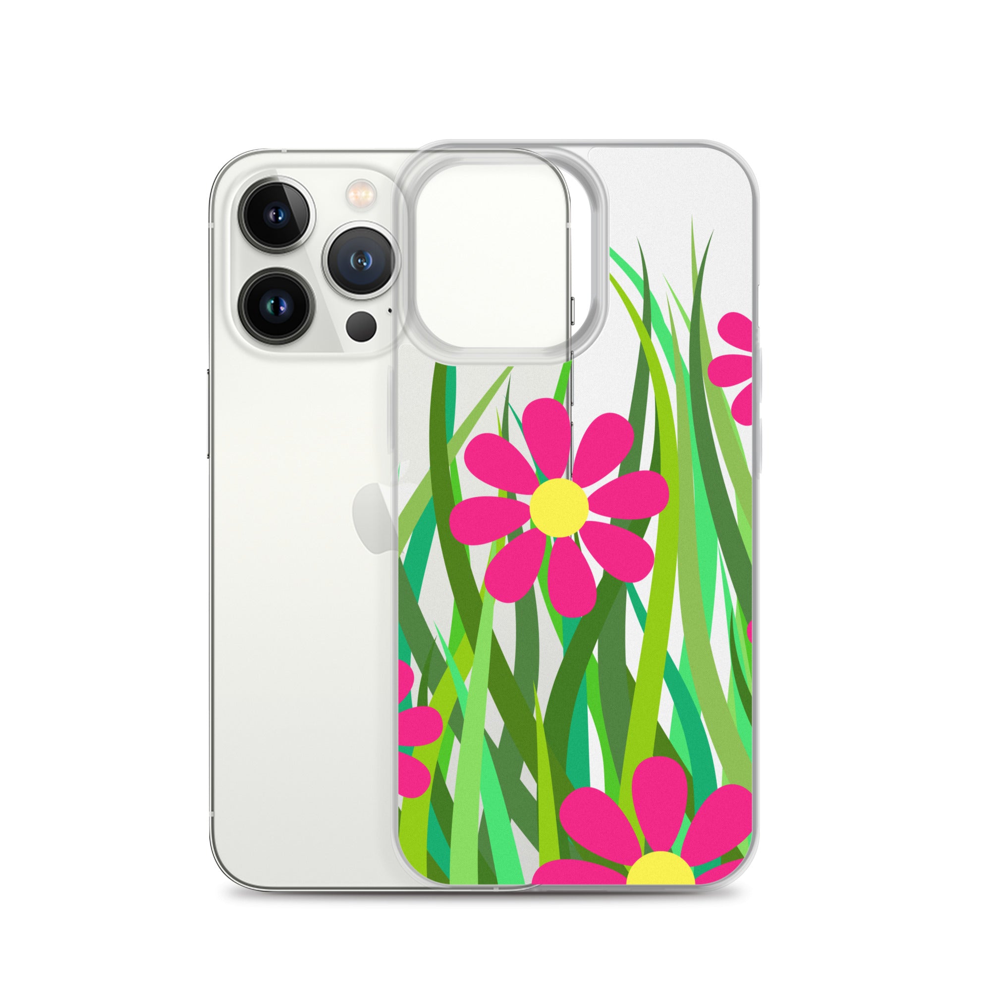 Clear Case for iPhone®- Floral Hedge Design I