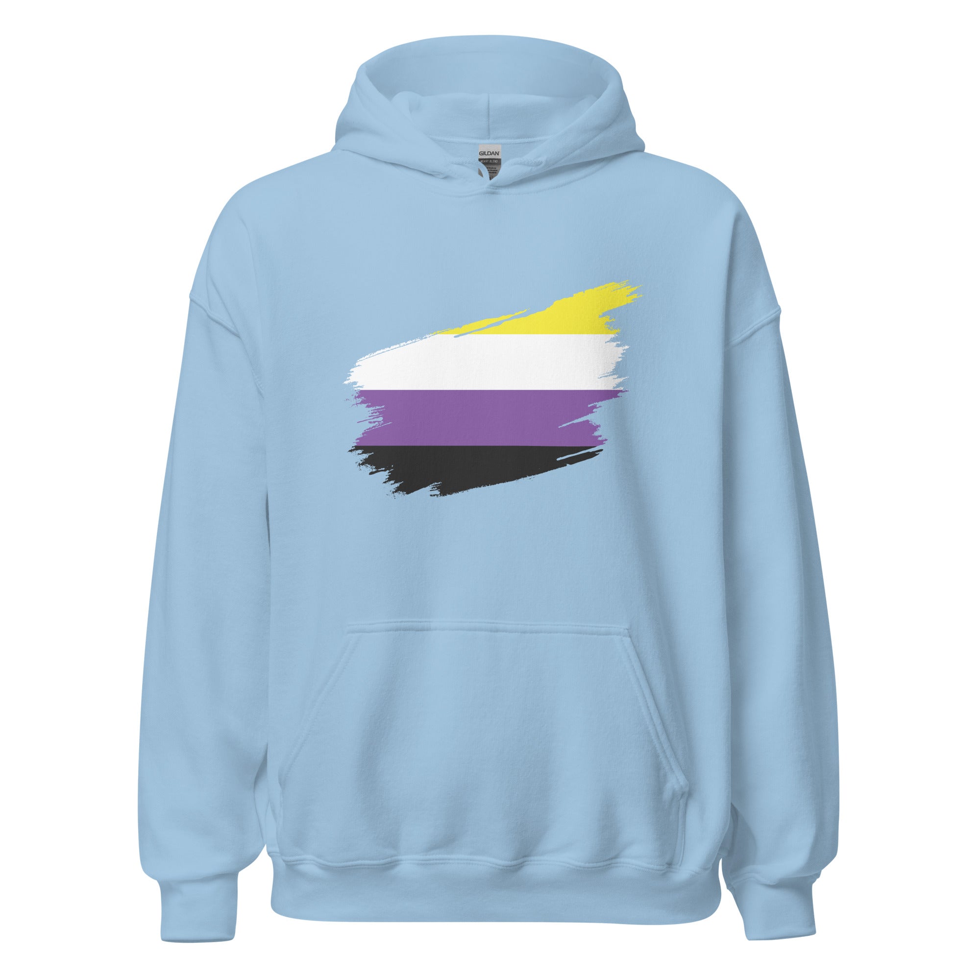 Unisex Hoodie-Non Binary Grunge Flag