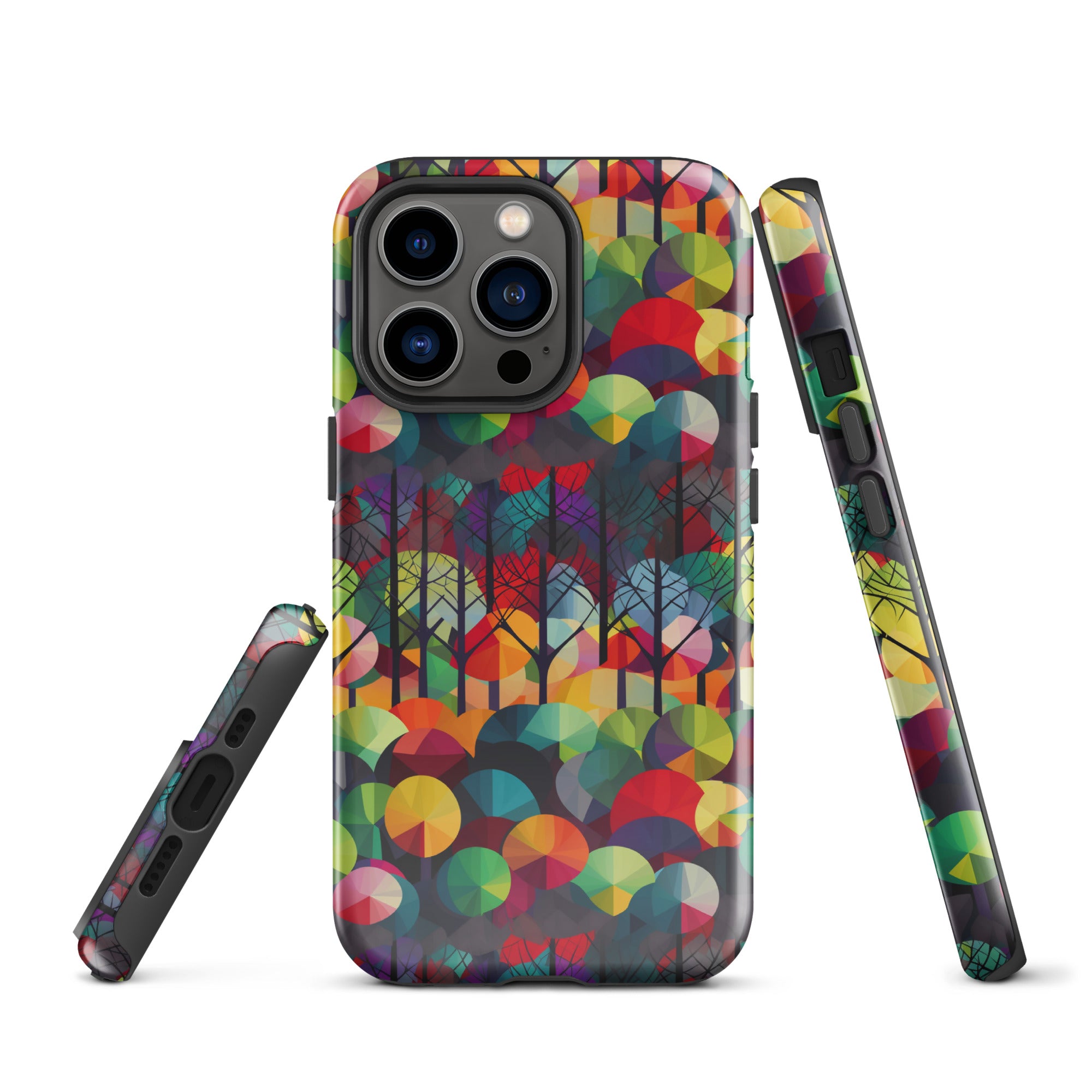Tough Case for iPhone®- Rainbow Forest Pattern III
