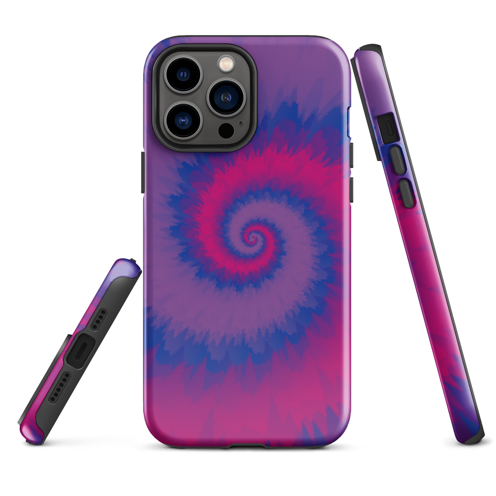 Tough Case for iPhone®-Tie Dye Spiral - Bisexual