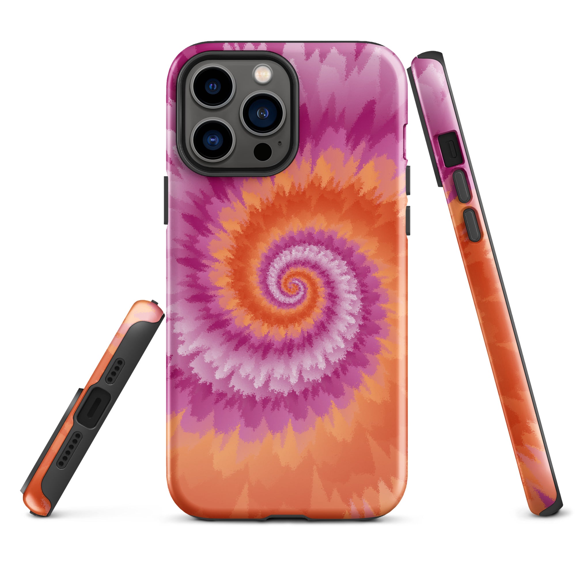 Tough Case for iPhone®-Tie Dye Spiral - Lesbian