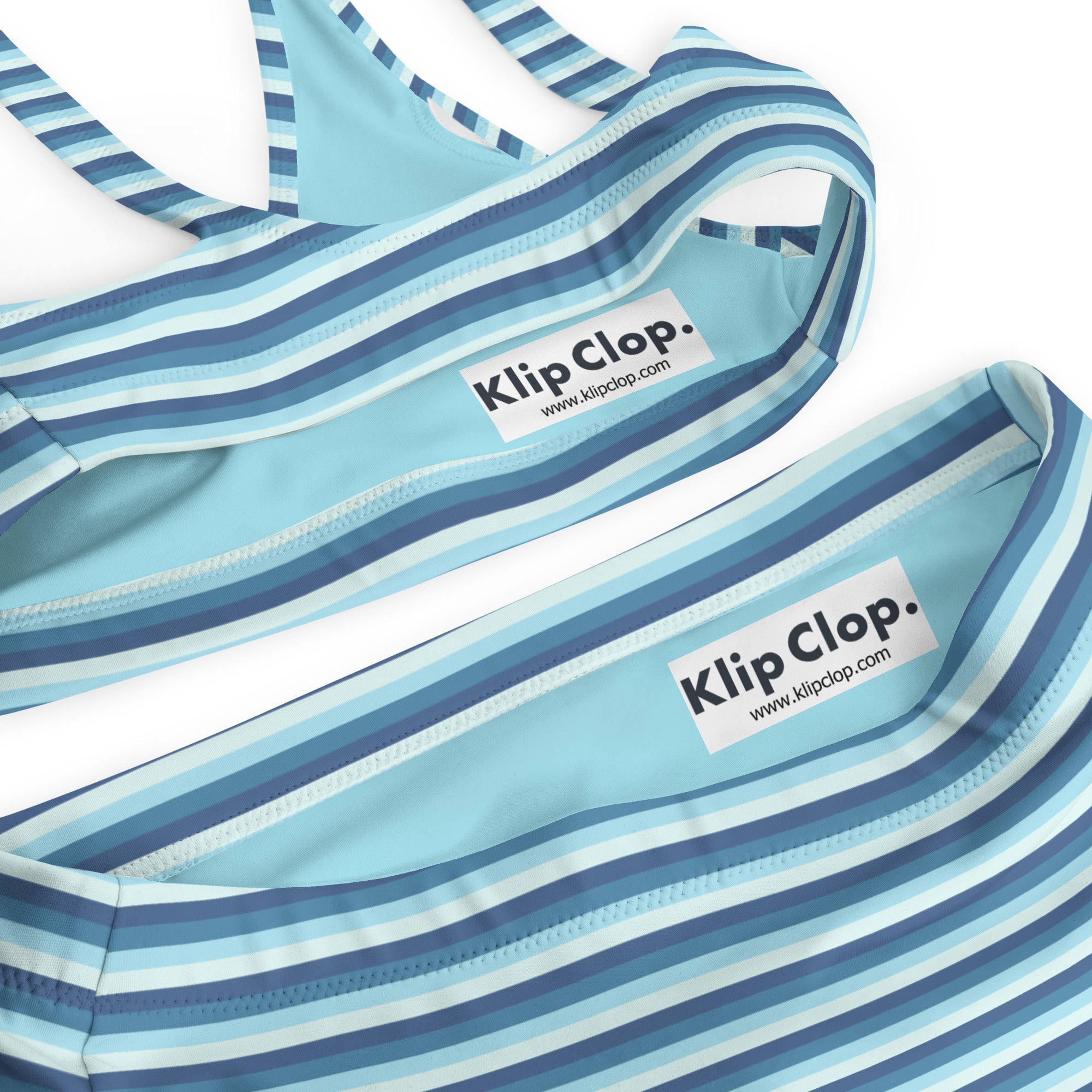 Recycled High-Waisted Colorful Striped Bikini XIII