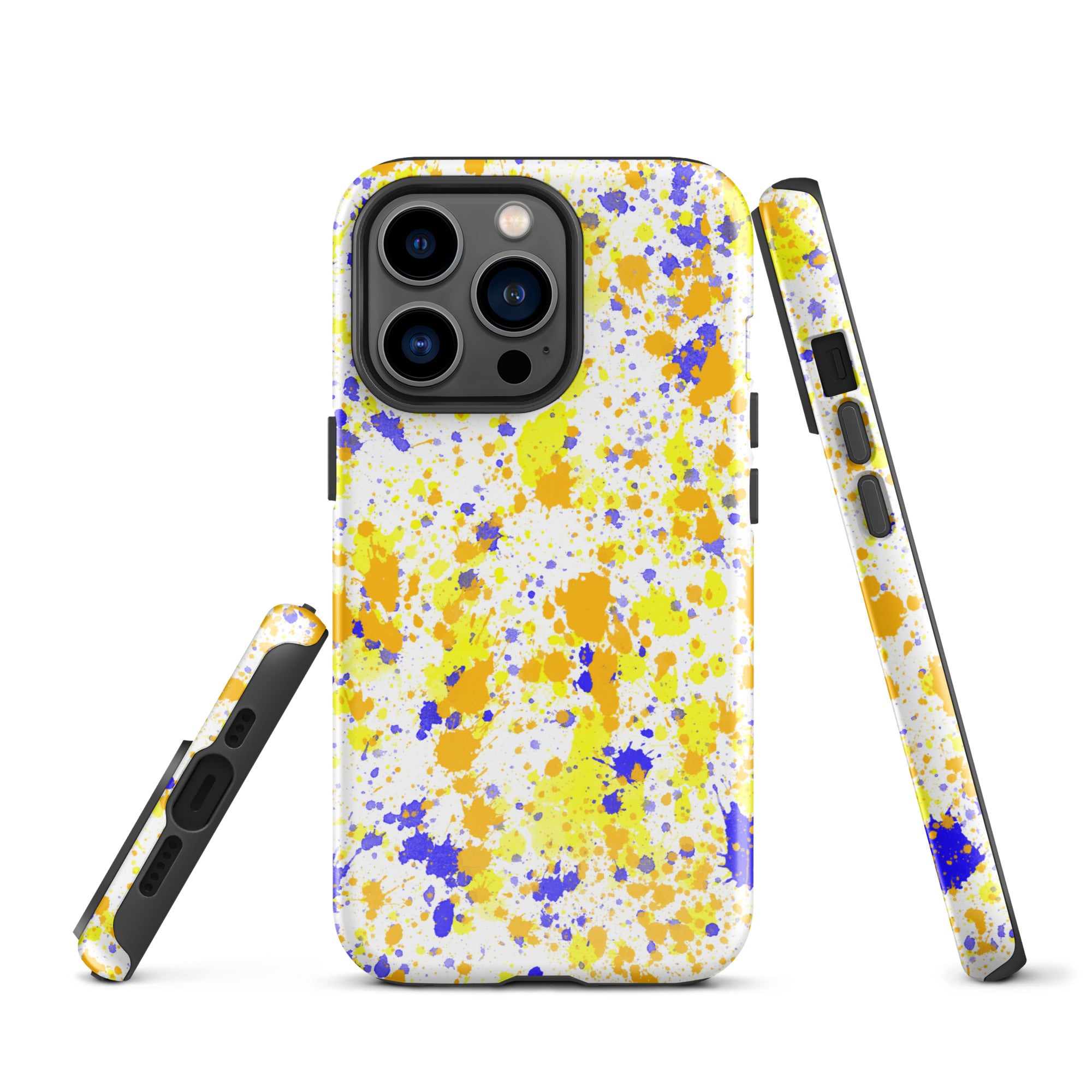 Tough Case for iPhone®- Paint Splatter Yellow