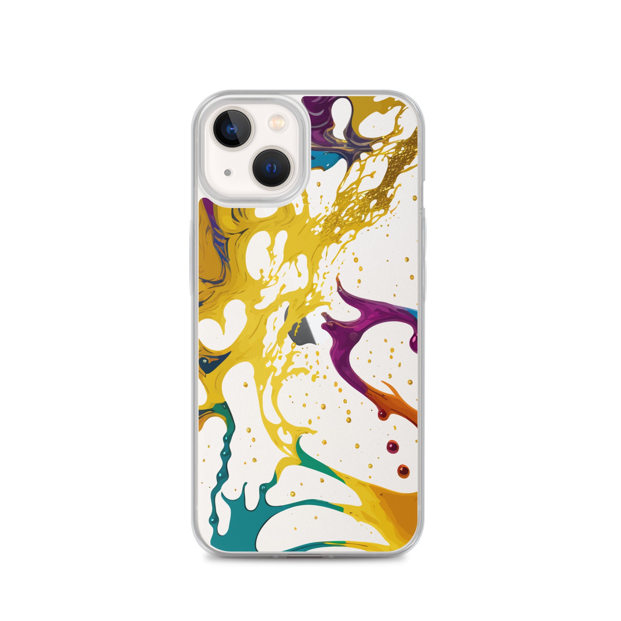 Clear Case for iPhone®-Alchohol Ink Design III