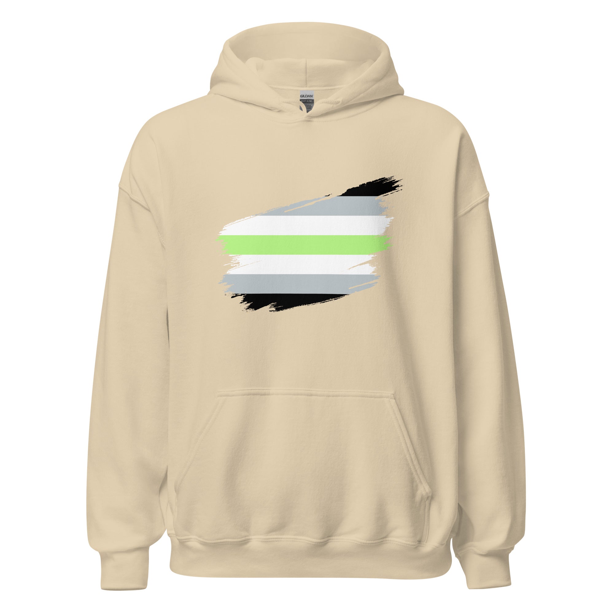 Unisex Hoodie-Agender Grunge Flag
