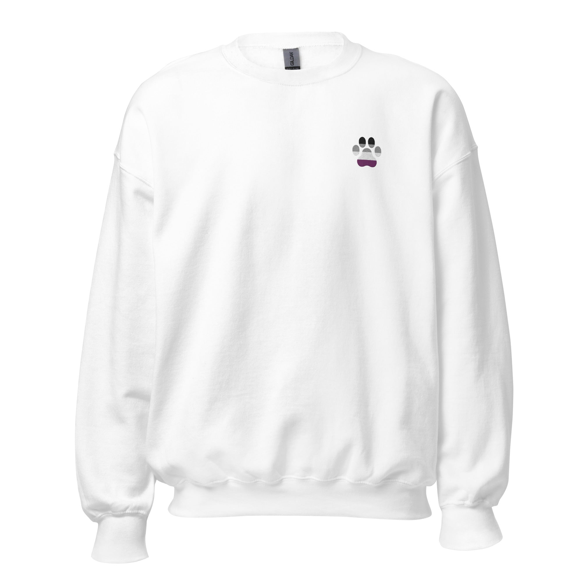 Dog Paw Embroidered Unisex Sweatshirt-Asexual