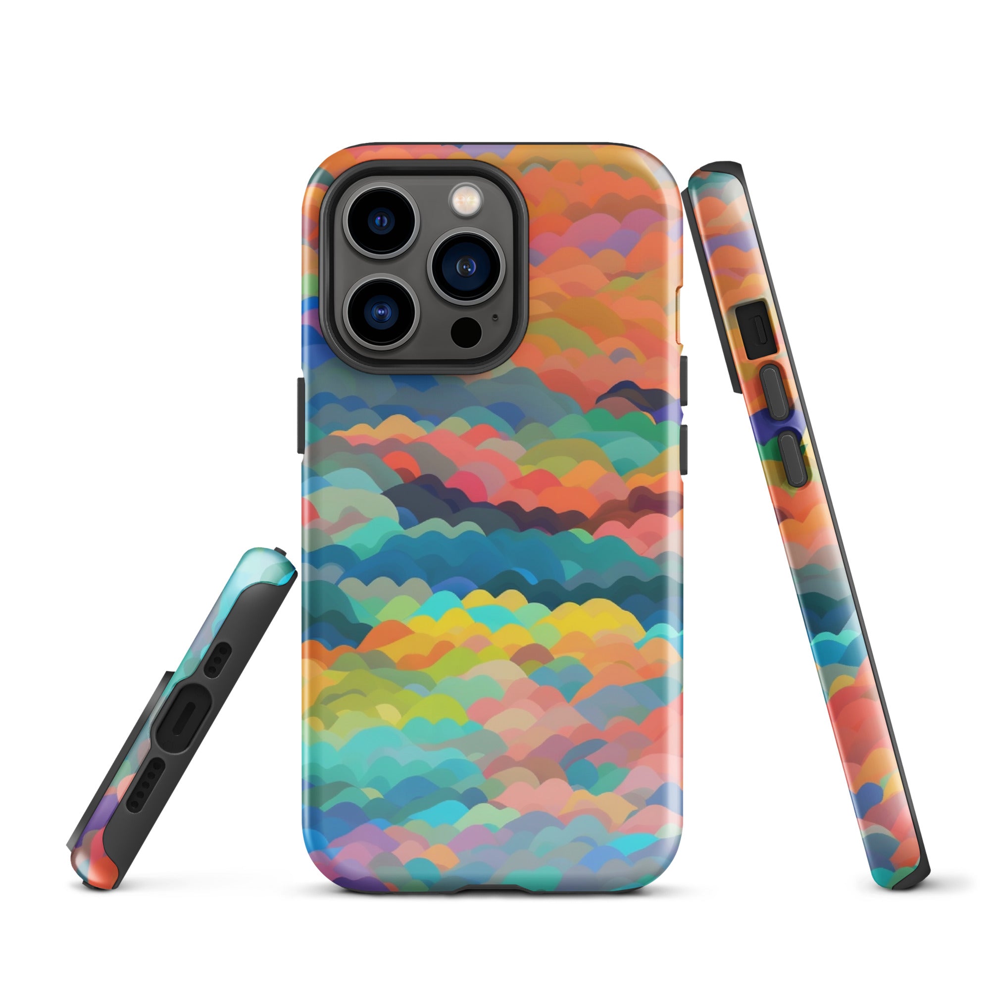 Tough Case for iPhone®- Rainbow Cloud Pattern I