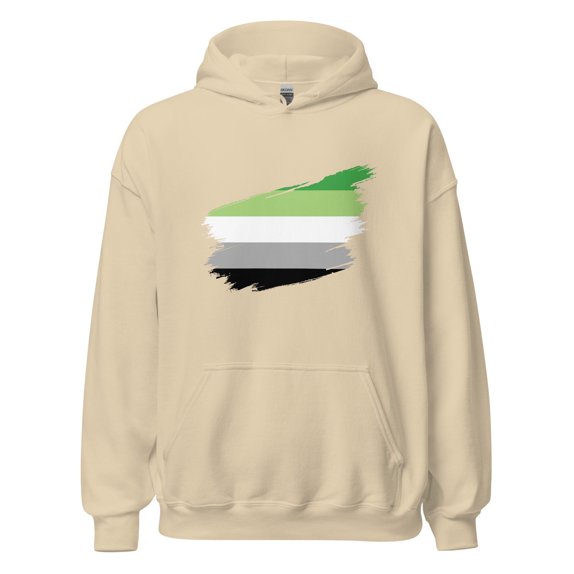 Unisex Hoodie-Aromantic Grunge Flag