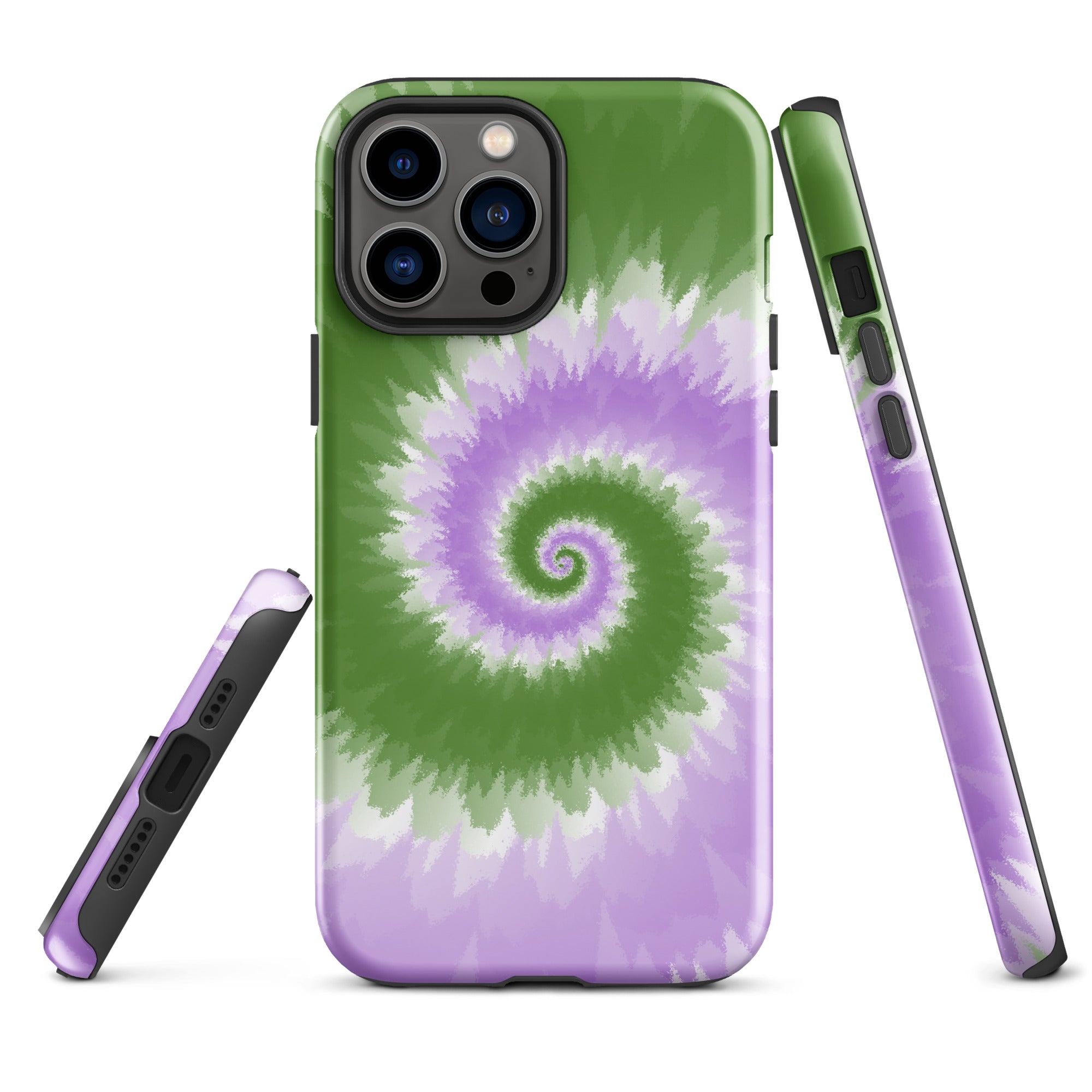 Tough Case for iPhone®-Tie Dye Spiral - Genderqueer