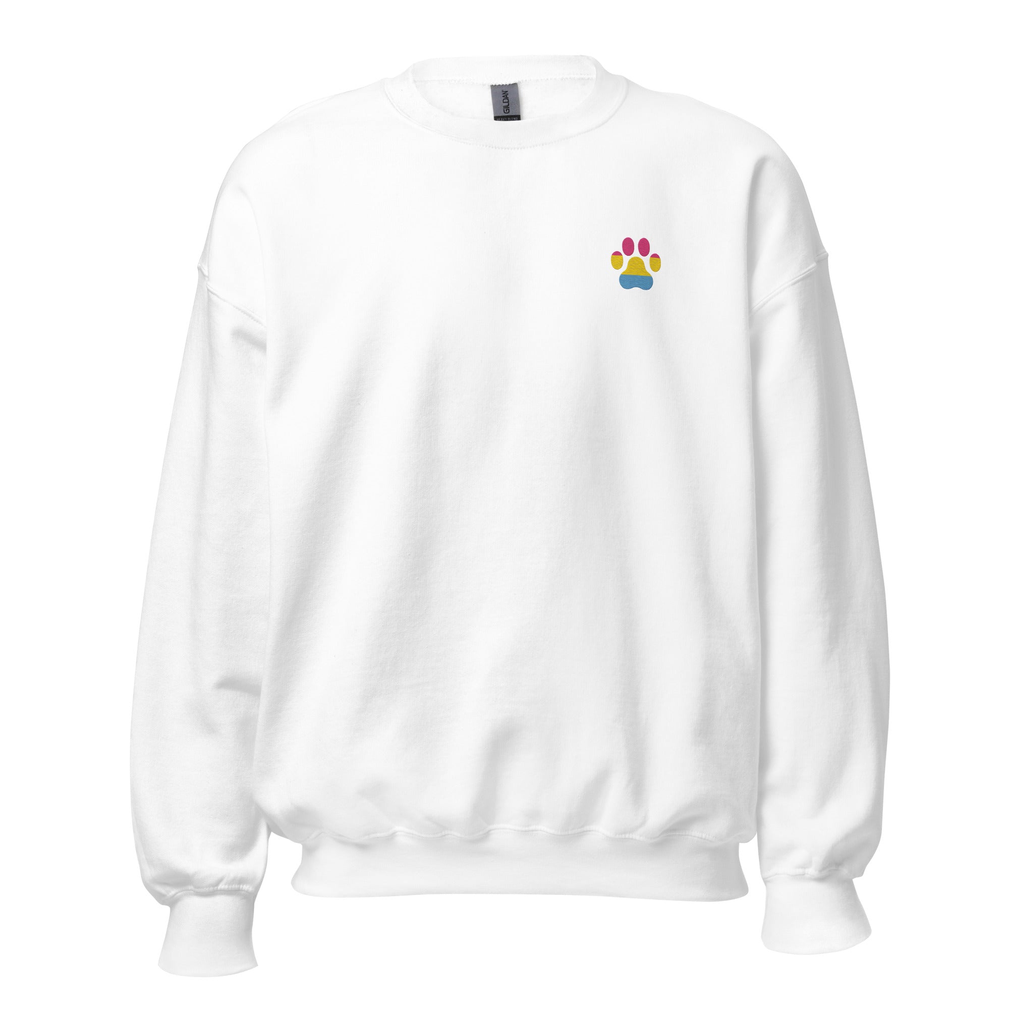 Dog Paw Embroidered Unisex Sweatshirt-Pansexual