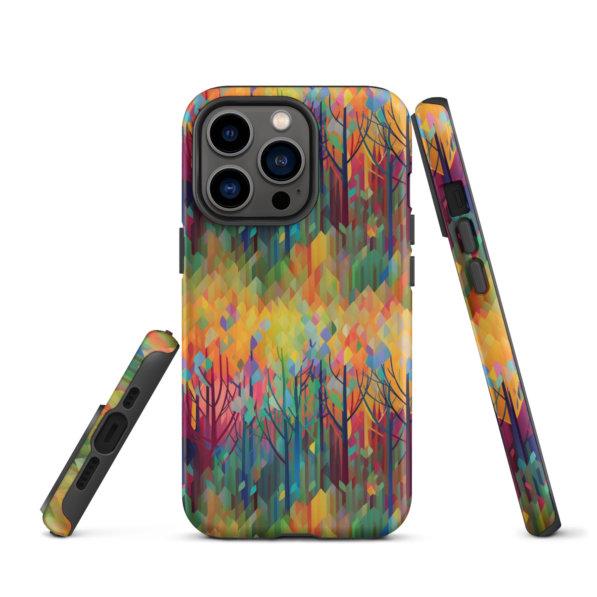 Tough Case for iPhone®- Rainbow Forest Pattern IV