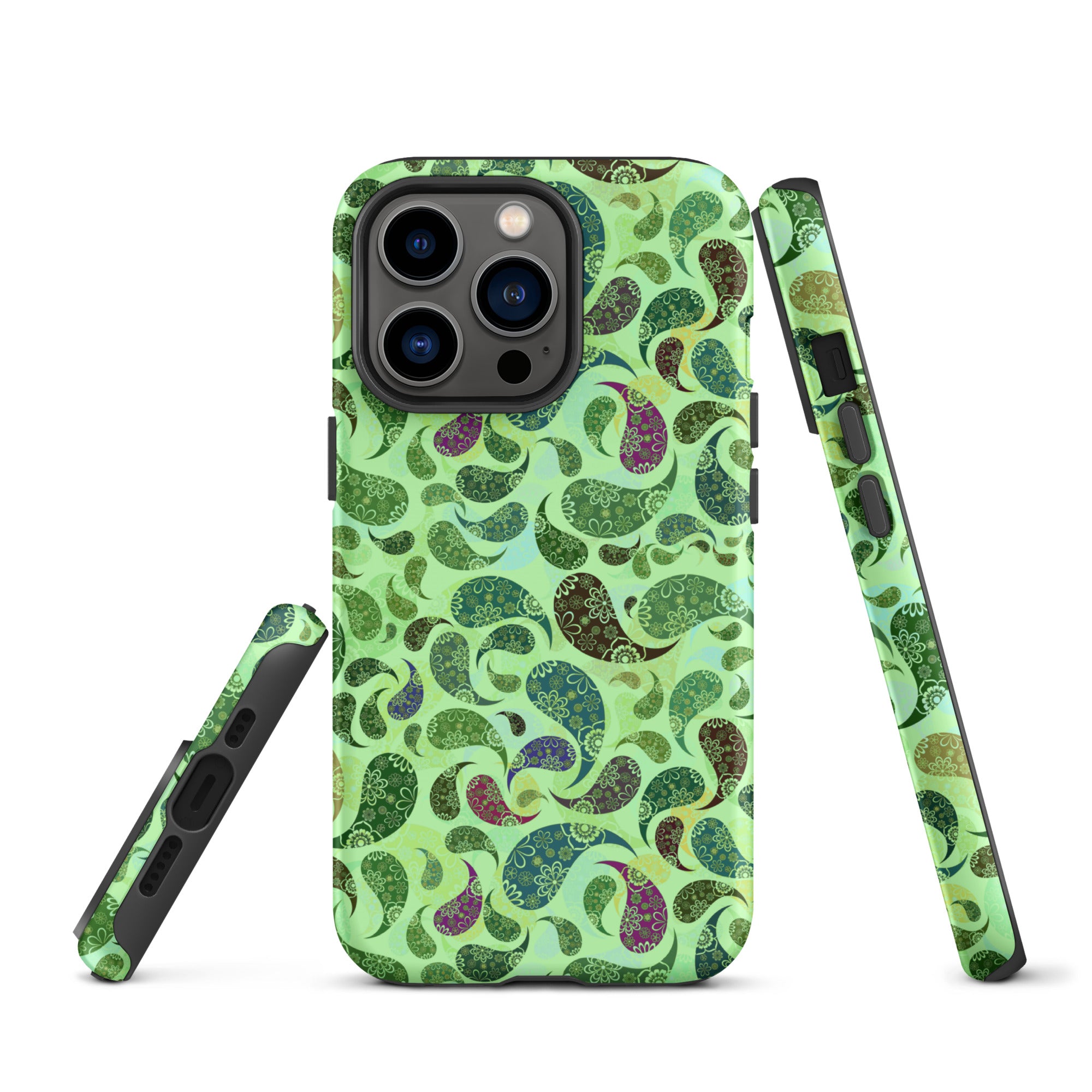 Tough Case for iPhone®- Paisley Green