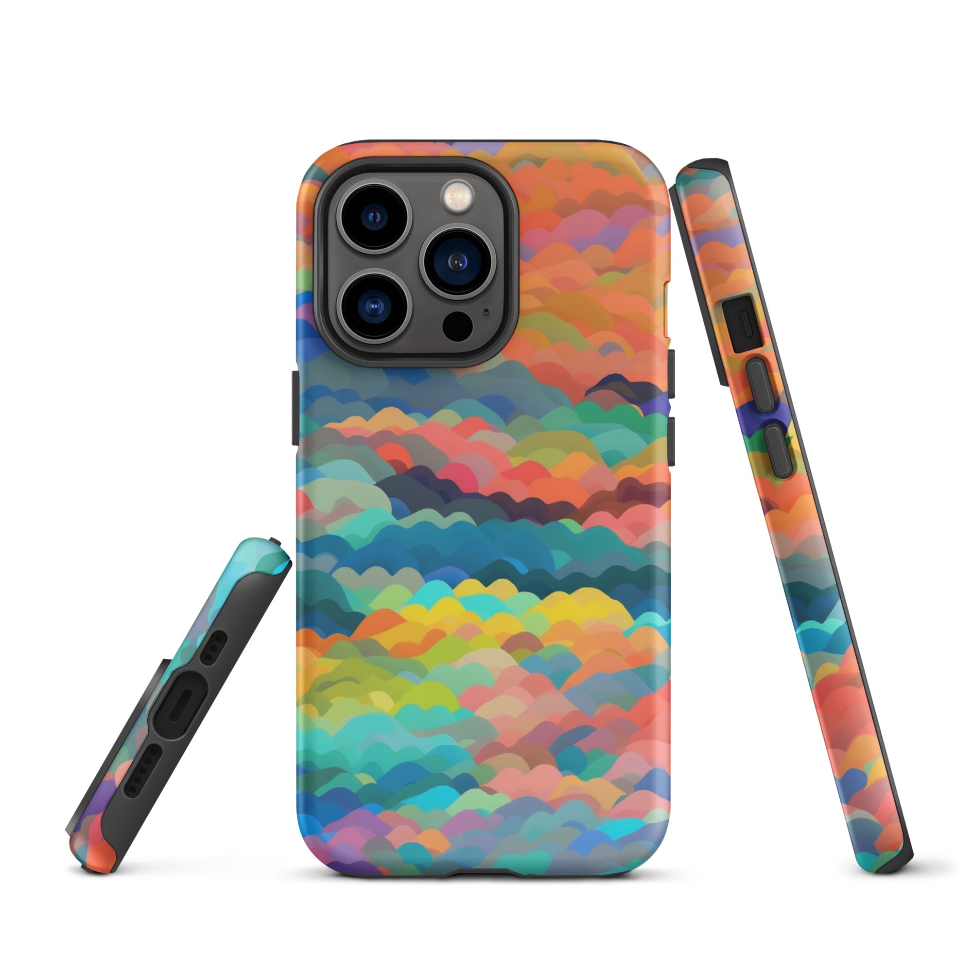 Tough Case for iPhone®- Rainbow Cloud Pattern I