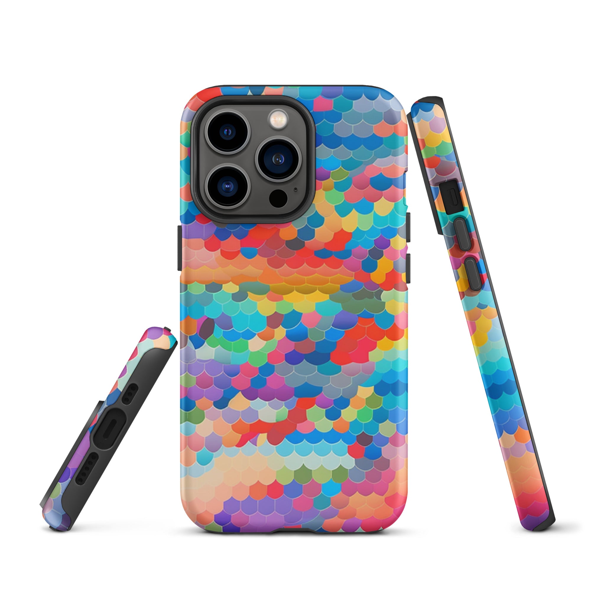 Tough Case for iPhone®- Rainbow Cloud Pattern III