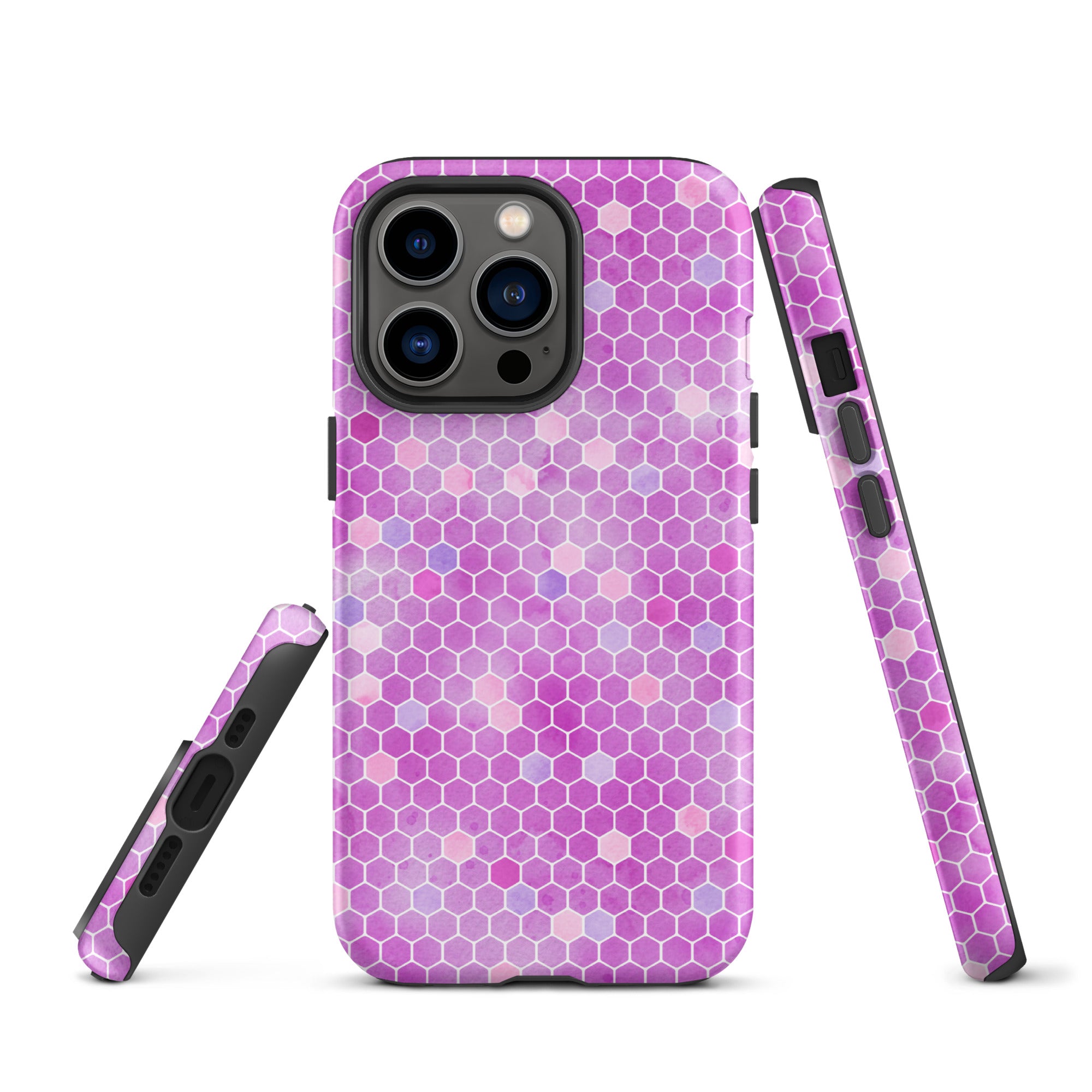 Tough Case for iPhone®- Honeycomb Pink