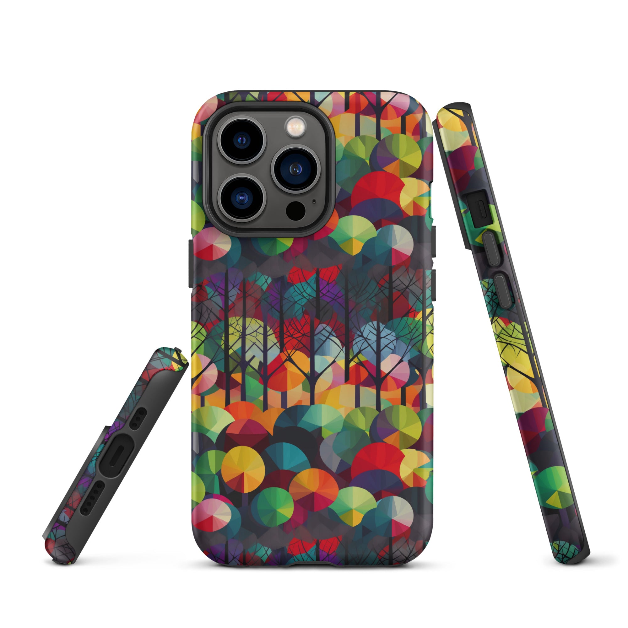 Tough Case for iPhone®- Rainbow Forest Pattern III