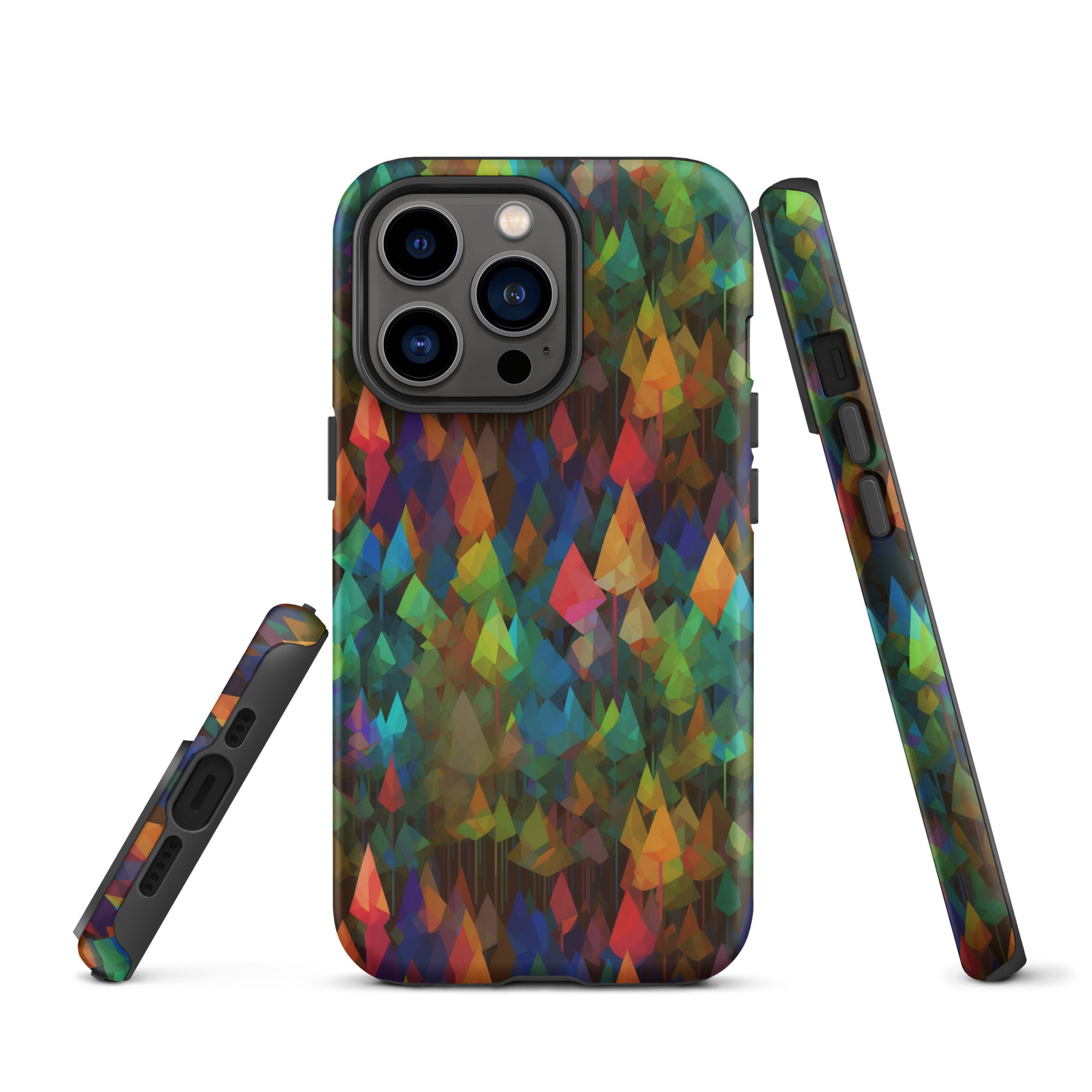 Tough Case for iPhone®- Rainbow Forest Pattern II