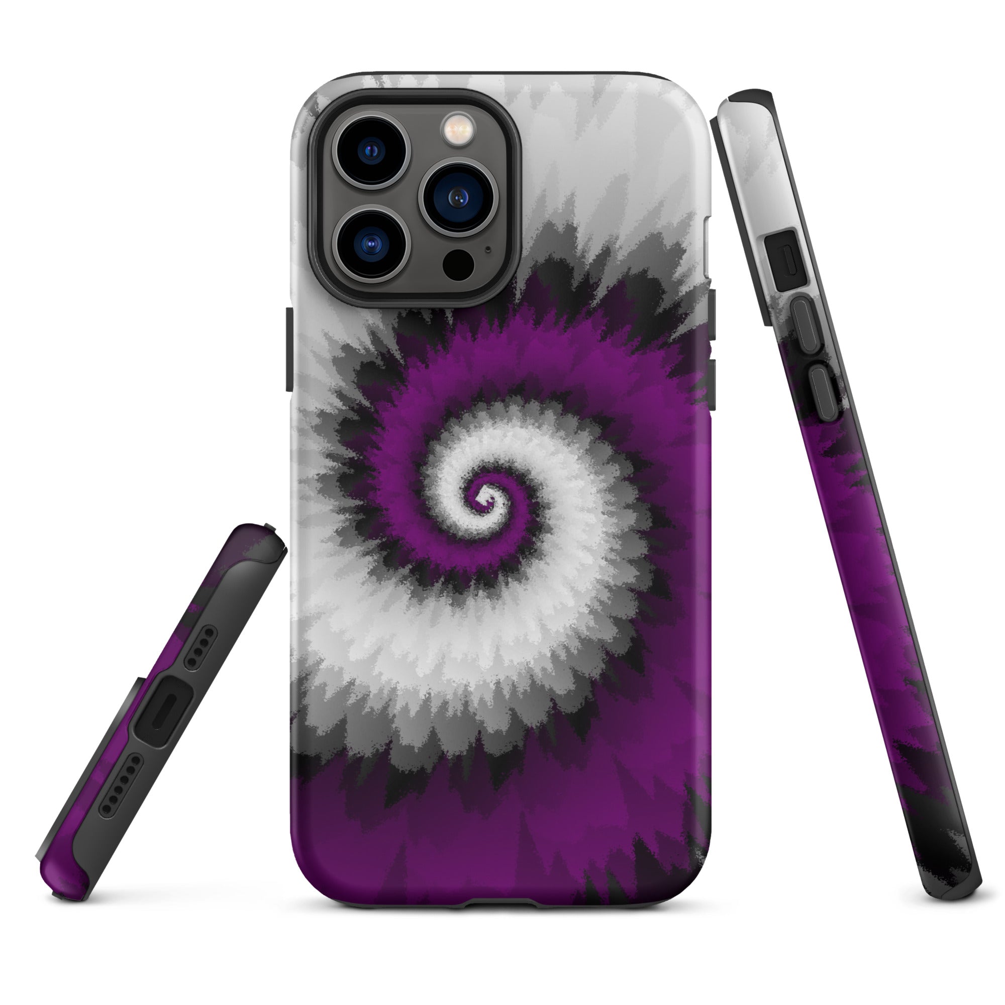 Tough Case for iPhone®-Tie Dye Spiral - Asexual